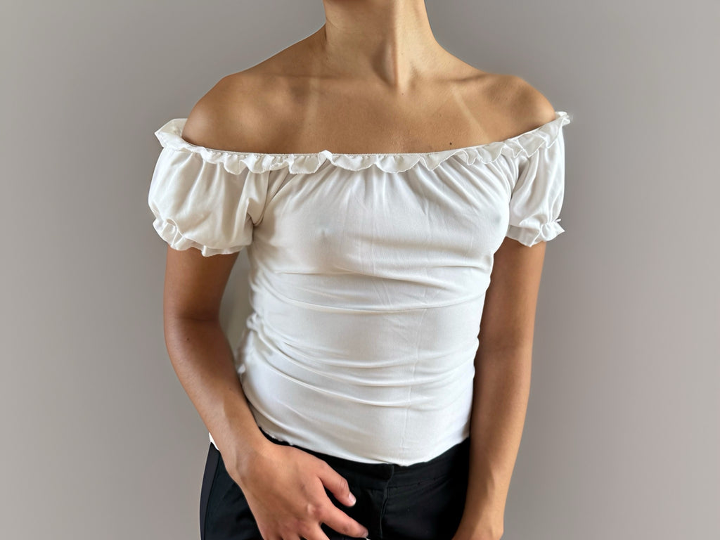 Hvid off the shoulder top