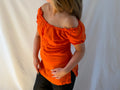 Orange off the shoulder top
