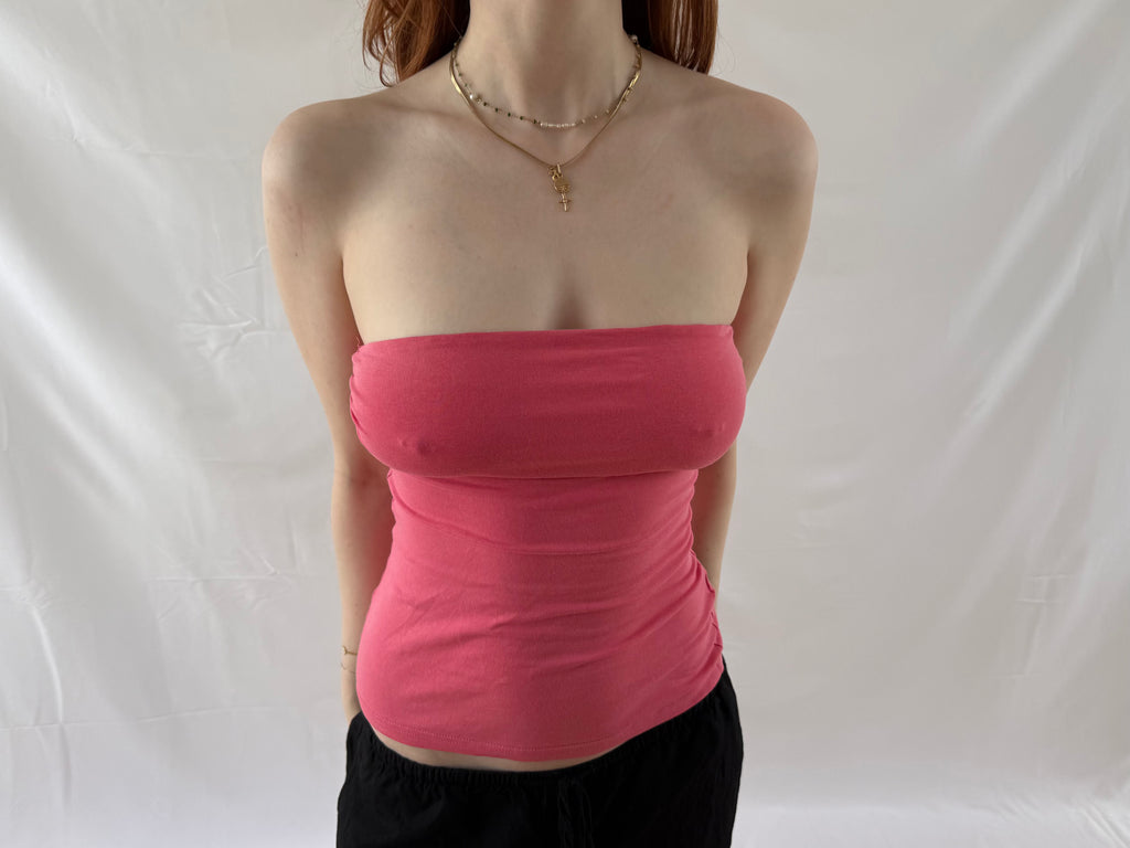 Pink tube top