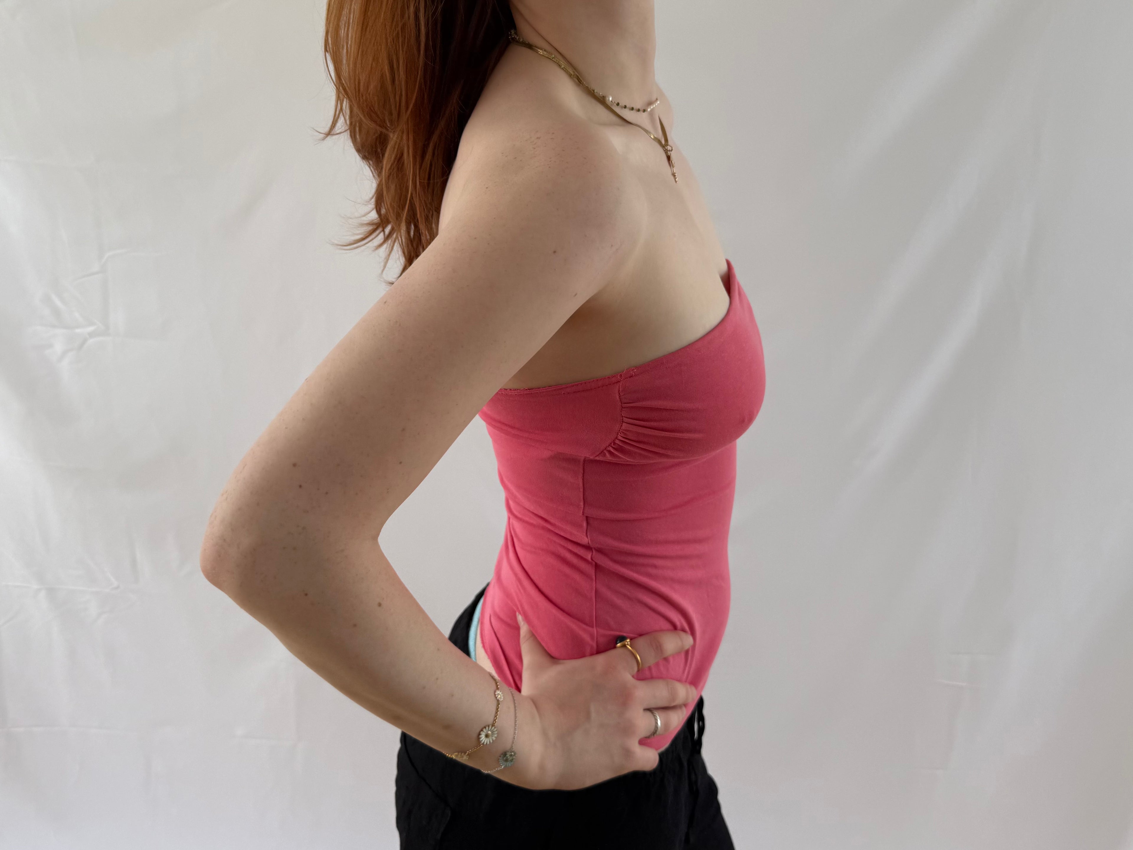 Lyserød tubetop&nbsp;