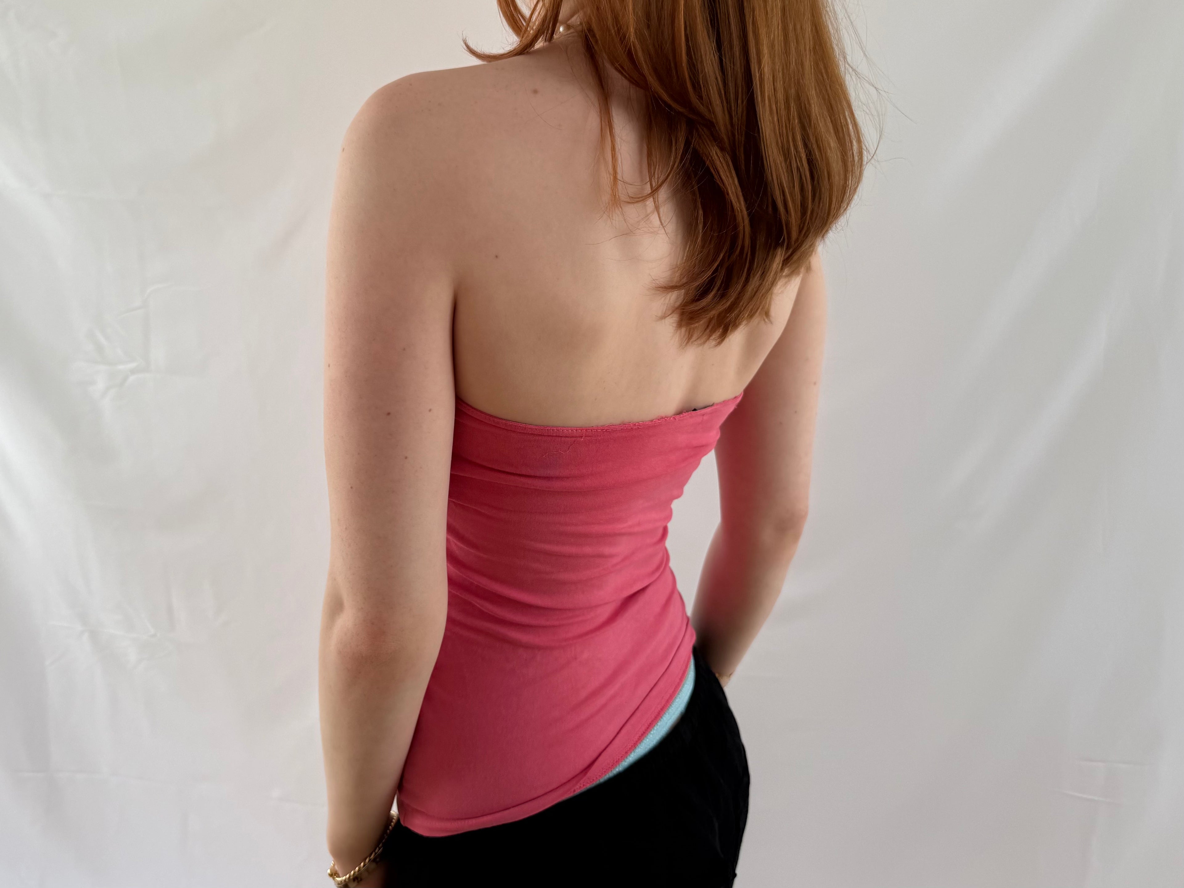 Lyserød tubetop&nbsp;