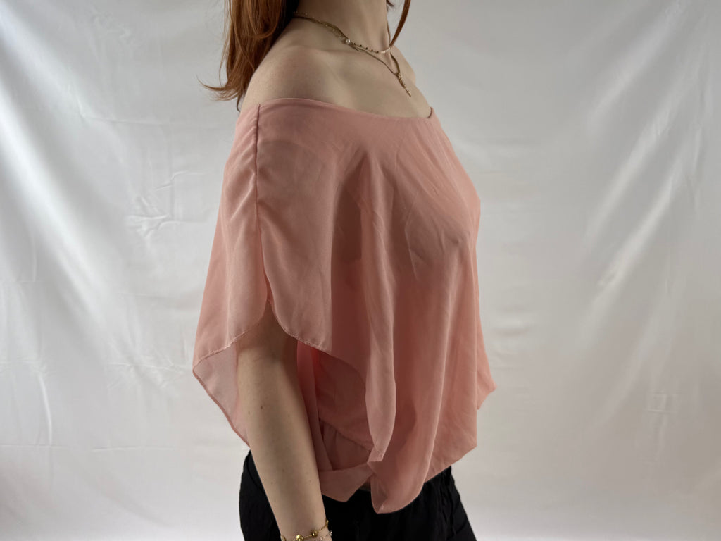 lyserød off the shoulder top