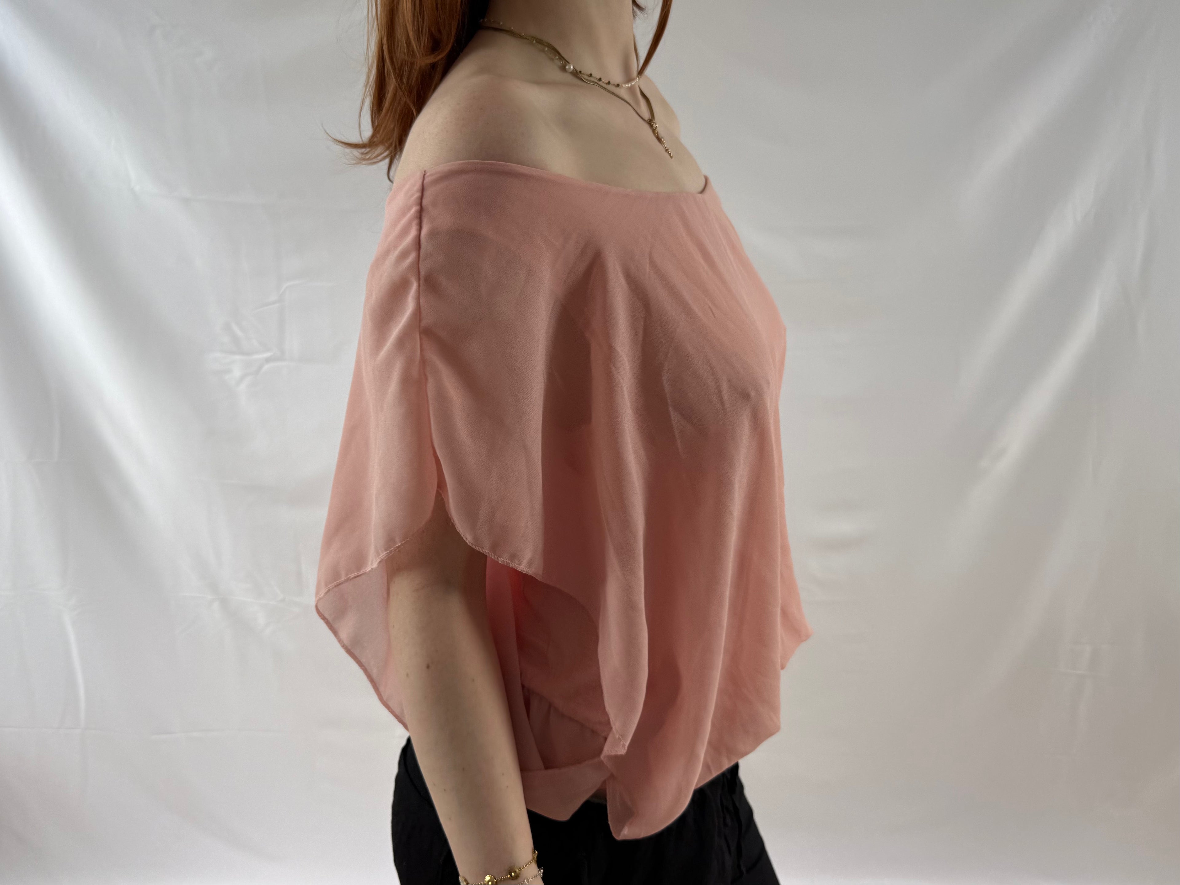 lyserød off the shoulder top