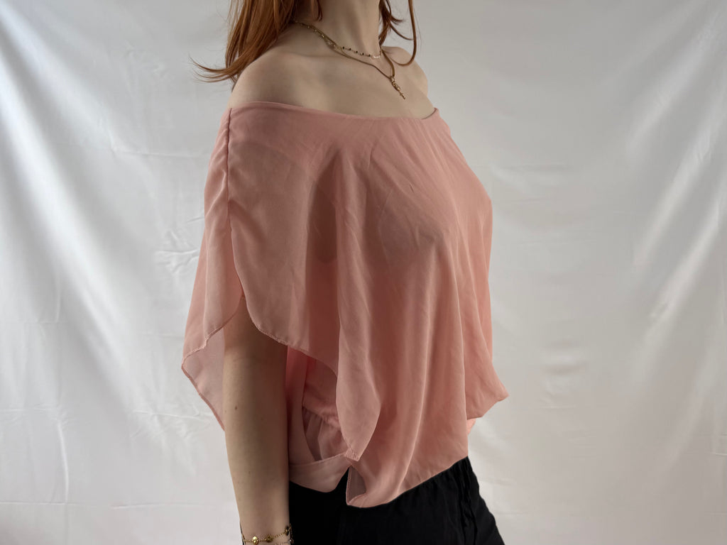 lyserød off the shoulder top