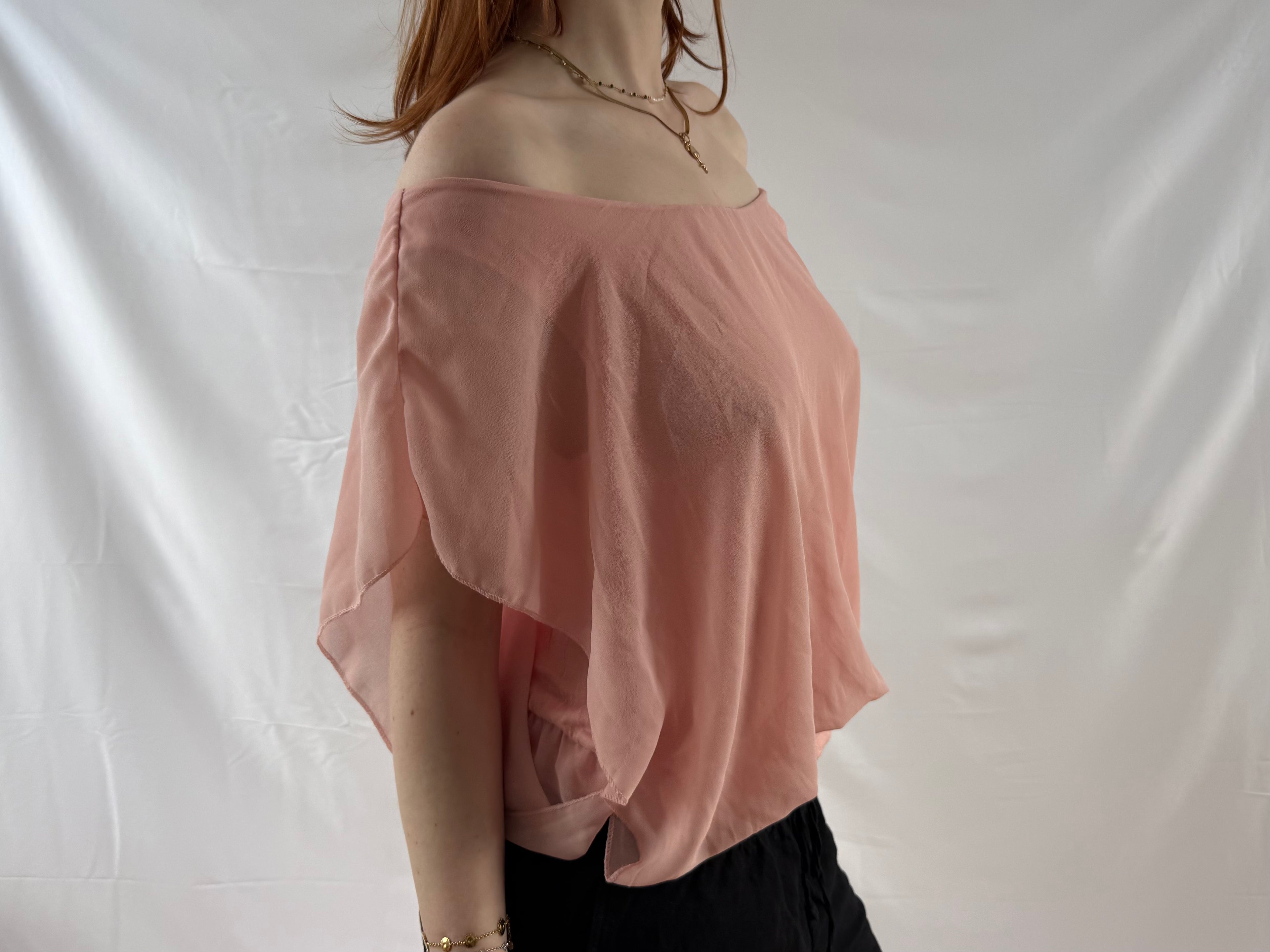 lyserød off the shoulder top