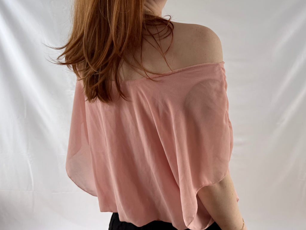lyserød off the shoulder top