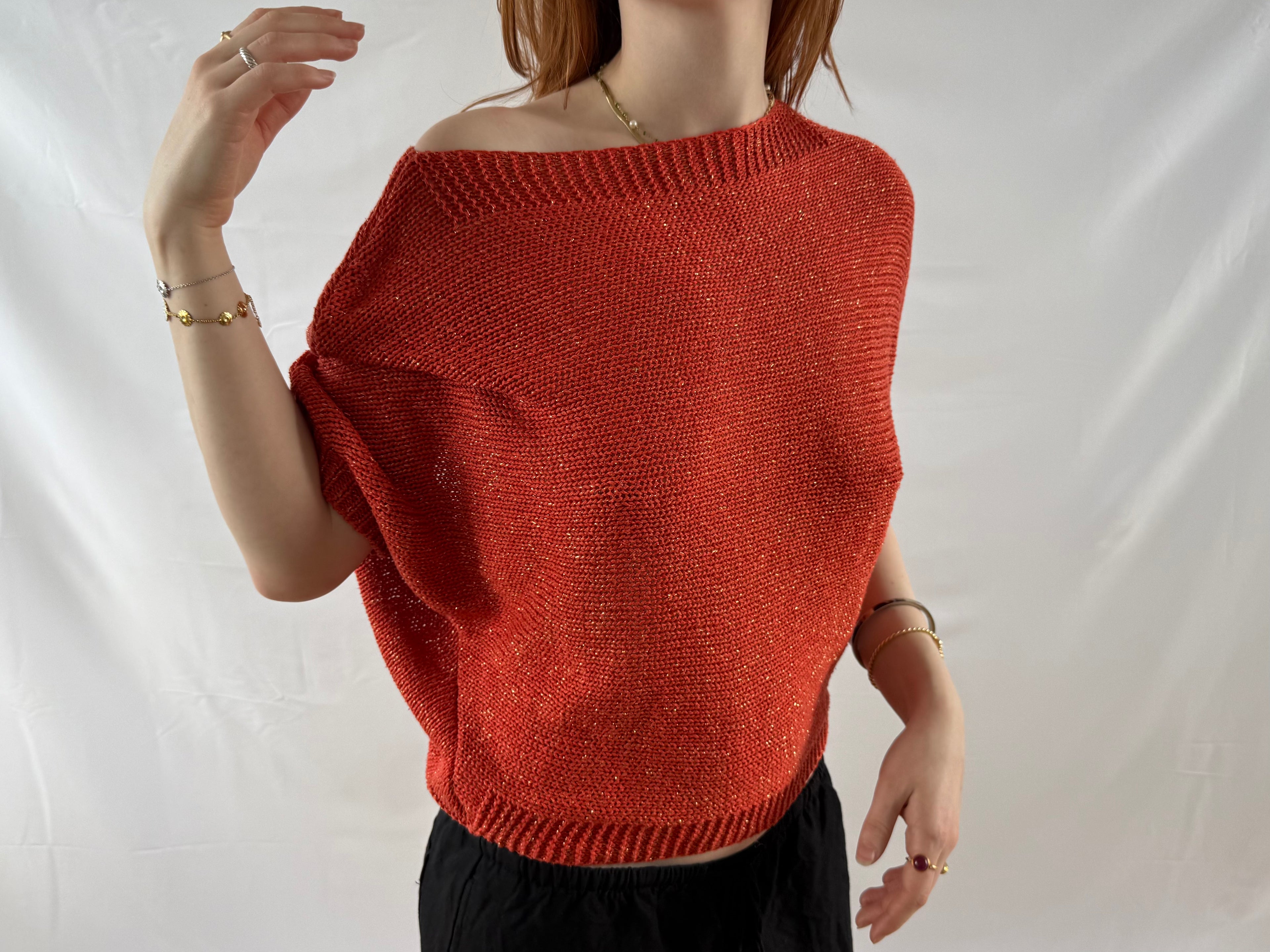 Orange off the shoulder top