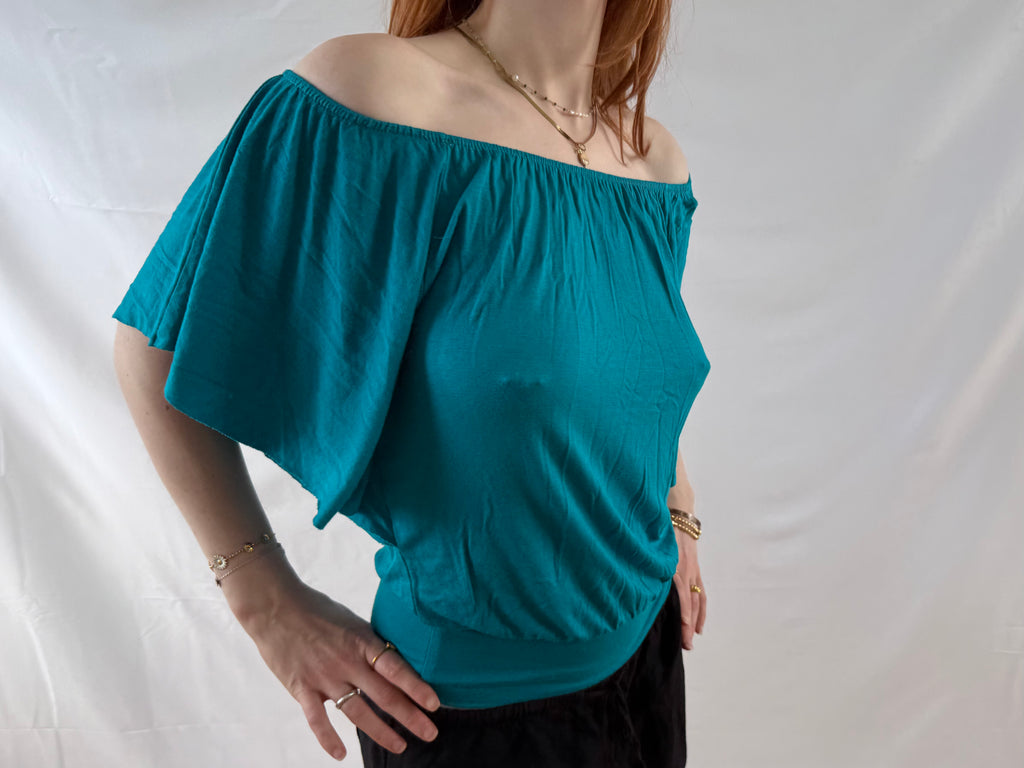 Turkis off the shoulder top