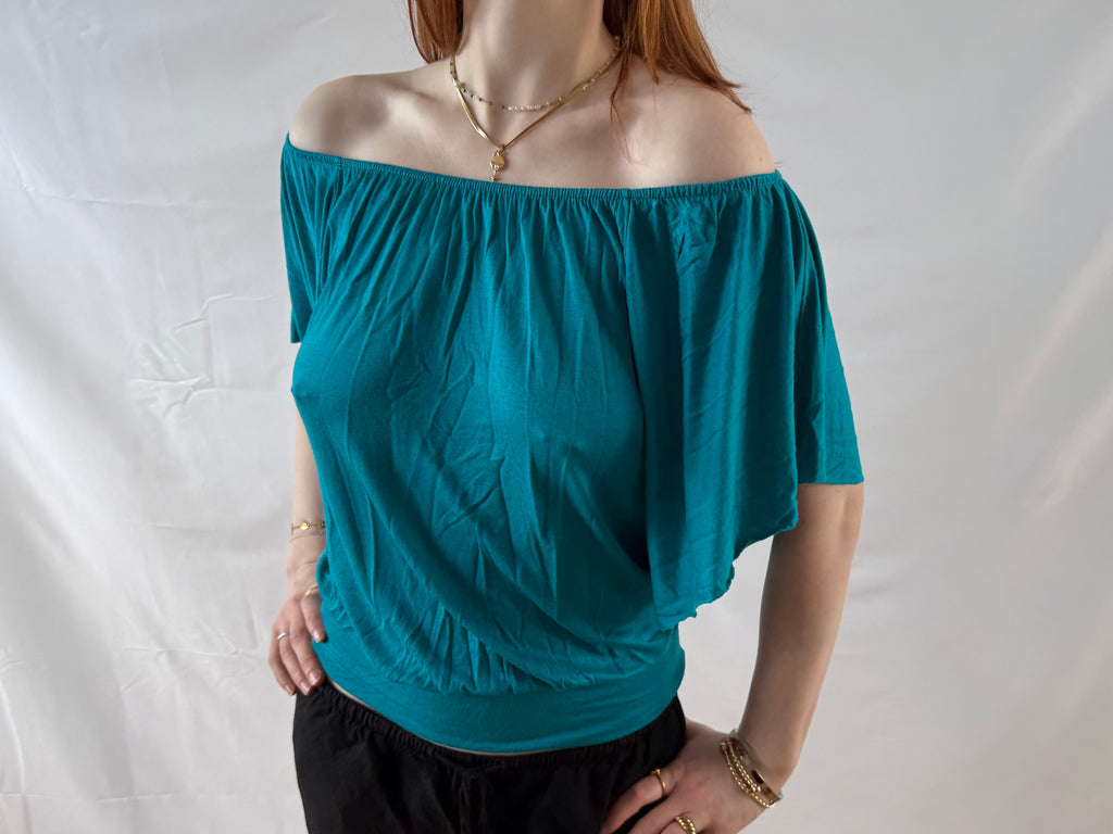 Turkis off the shoulder top