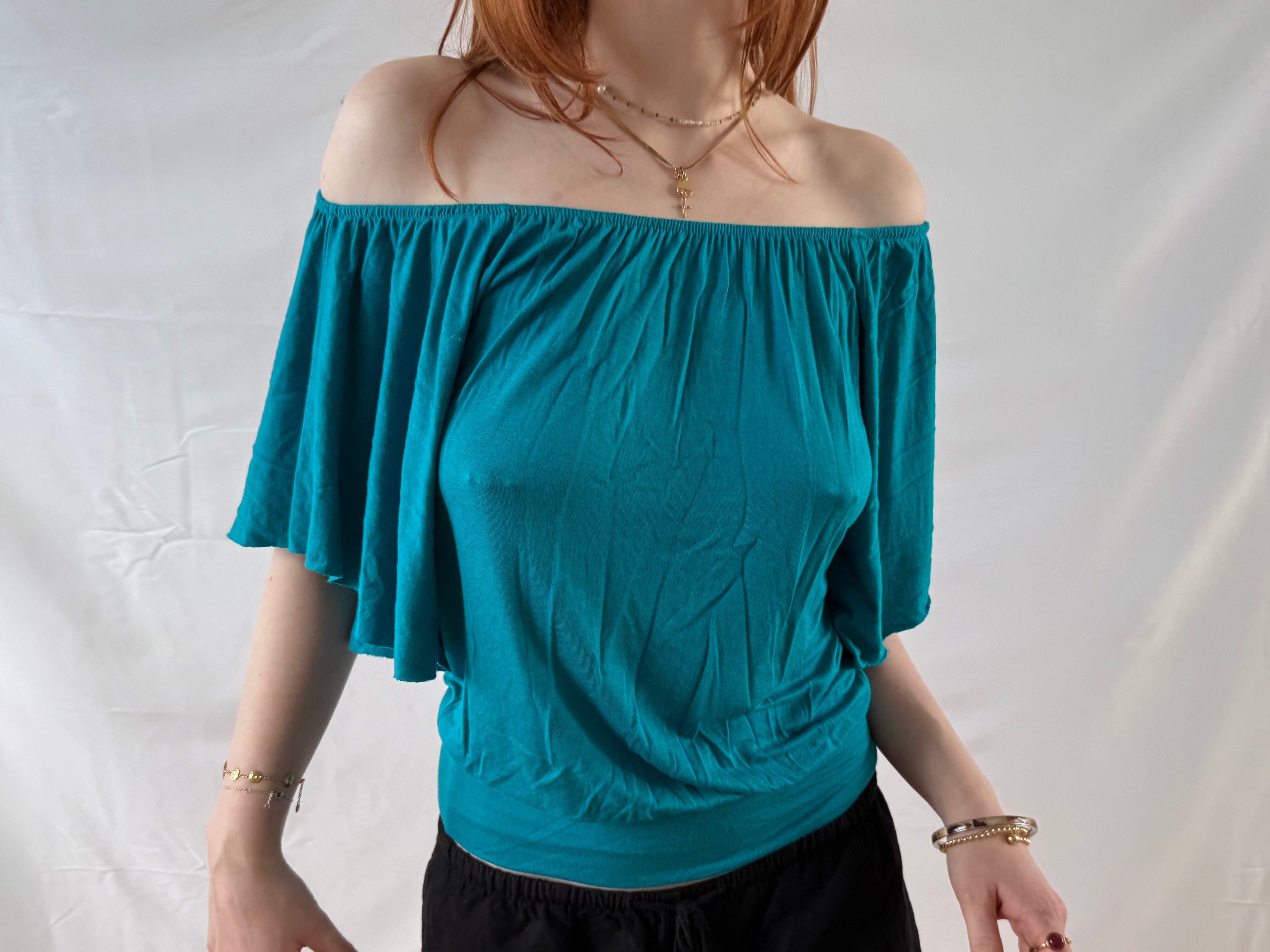 Turkis off the shoulder top