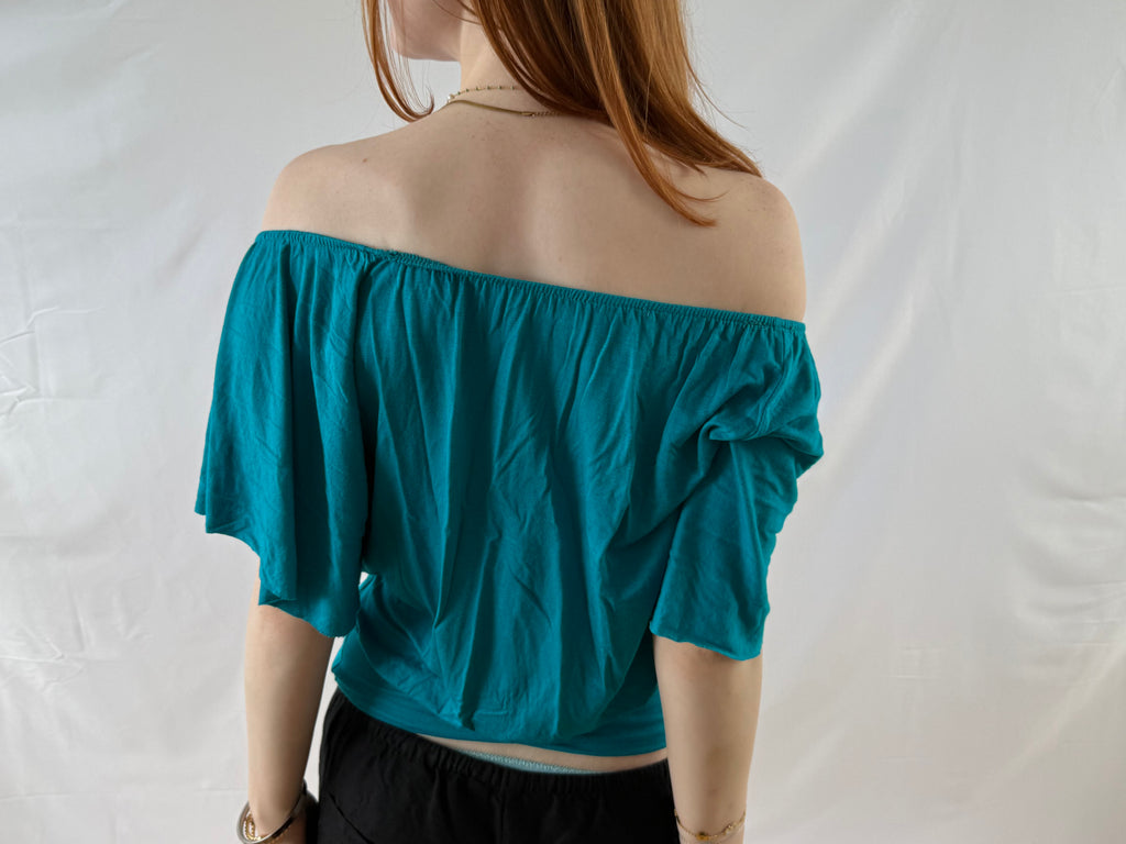 Turkis off the shoulder top