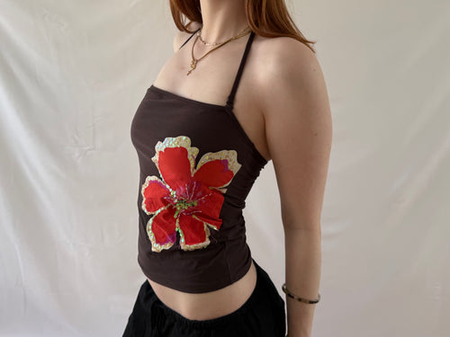 Brun halterneck top