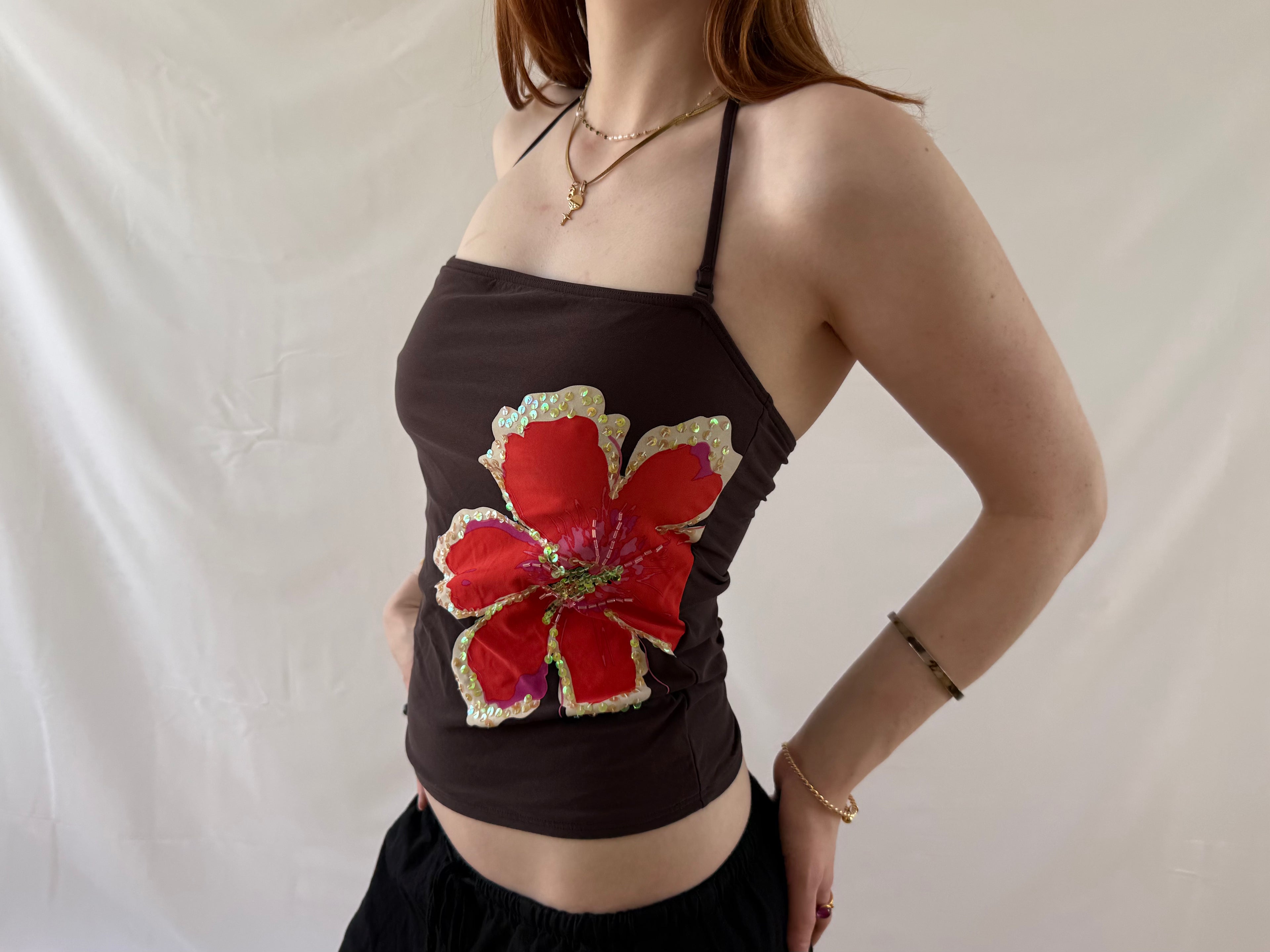 Brun halterneck top