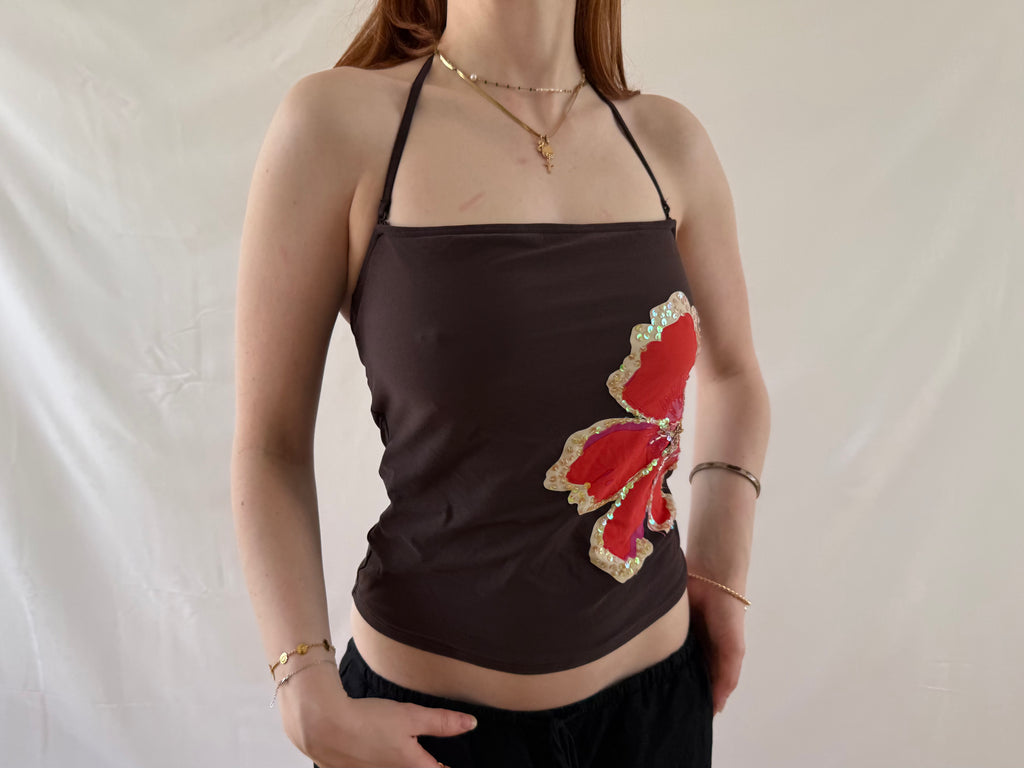 Brun halterneck top