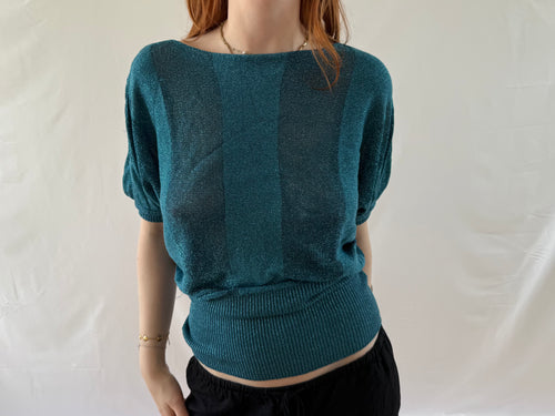 Blå flowy top