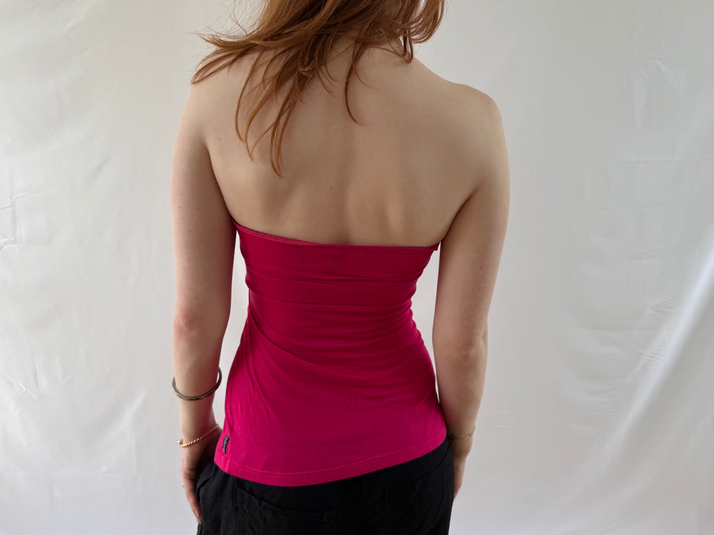 Hot pink tube top