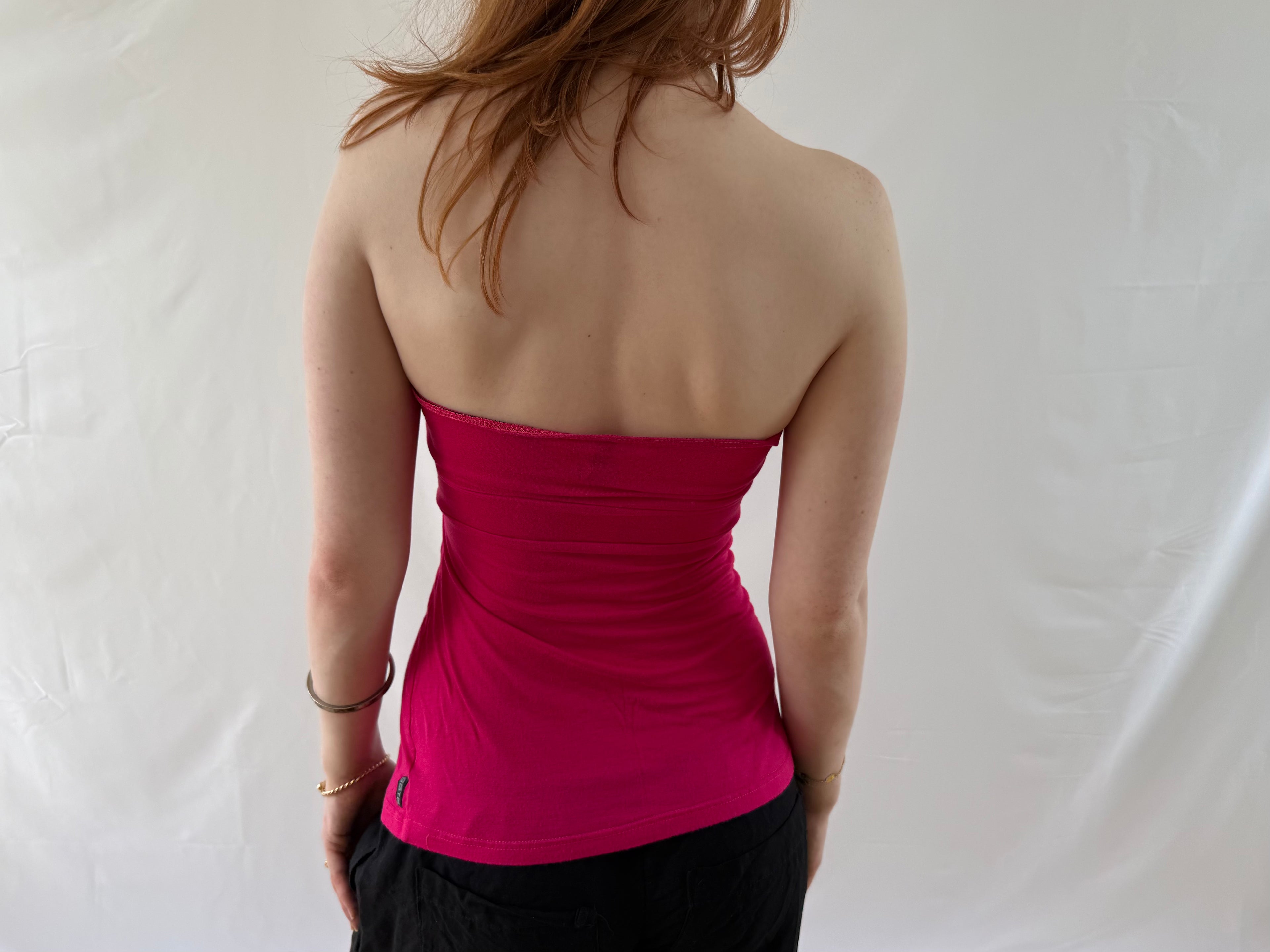 Hot pink tube top