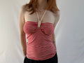 Stribet halterneck top