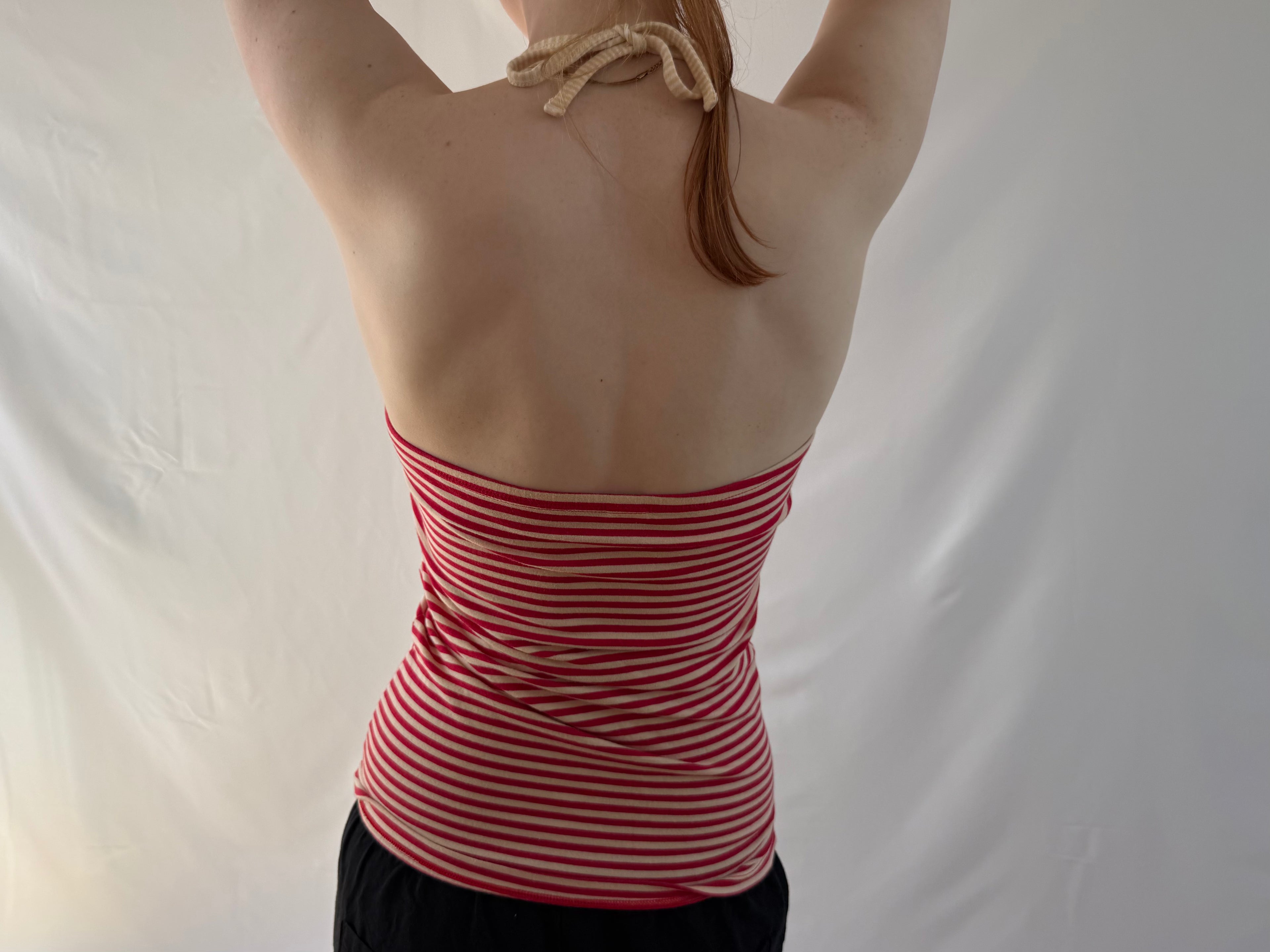 Stribet halterneck top