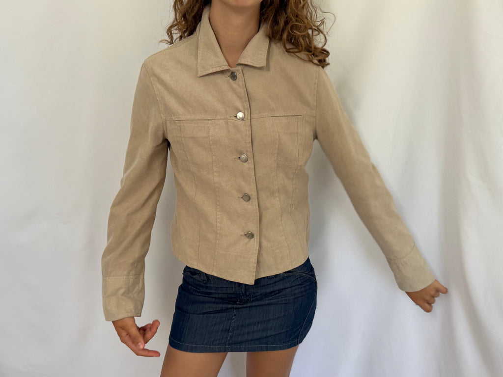 Beige overgangsjakke