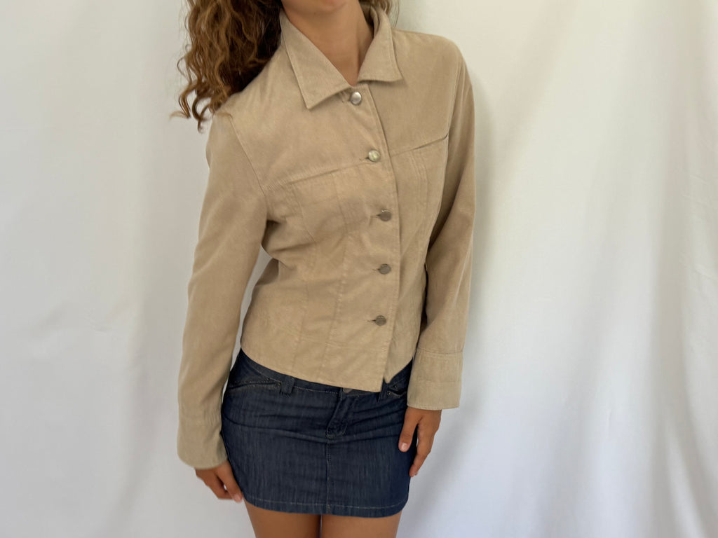 Beige overgangsjakke