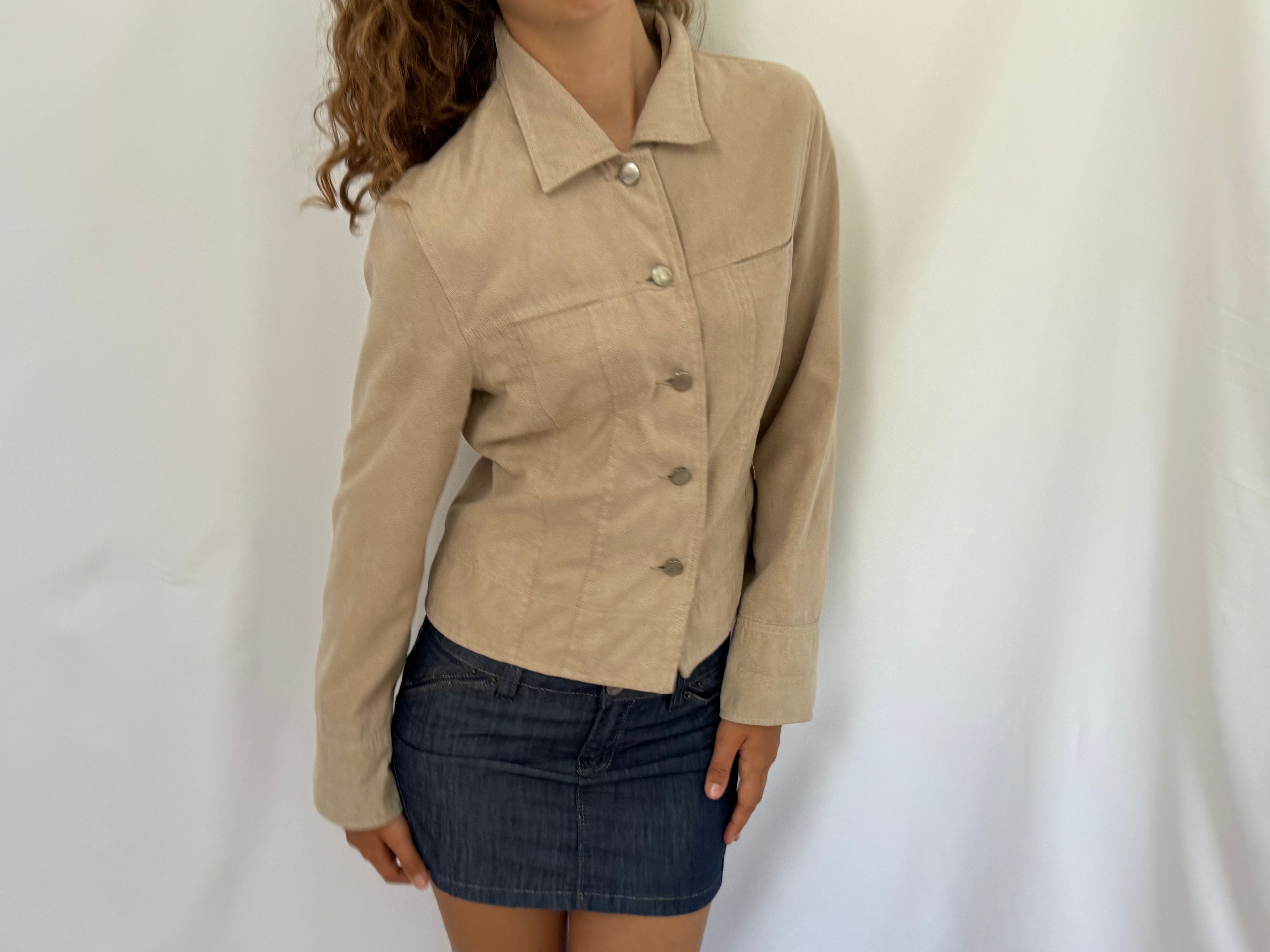 Beige overgangsjakke