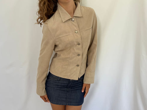Beige overgangsjakke