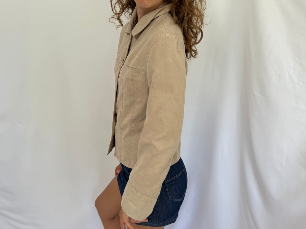 Beige overgangsjakke