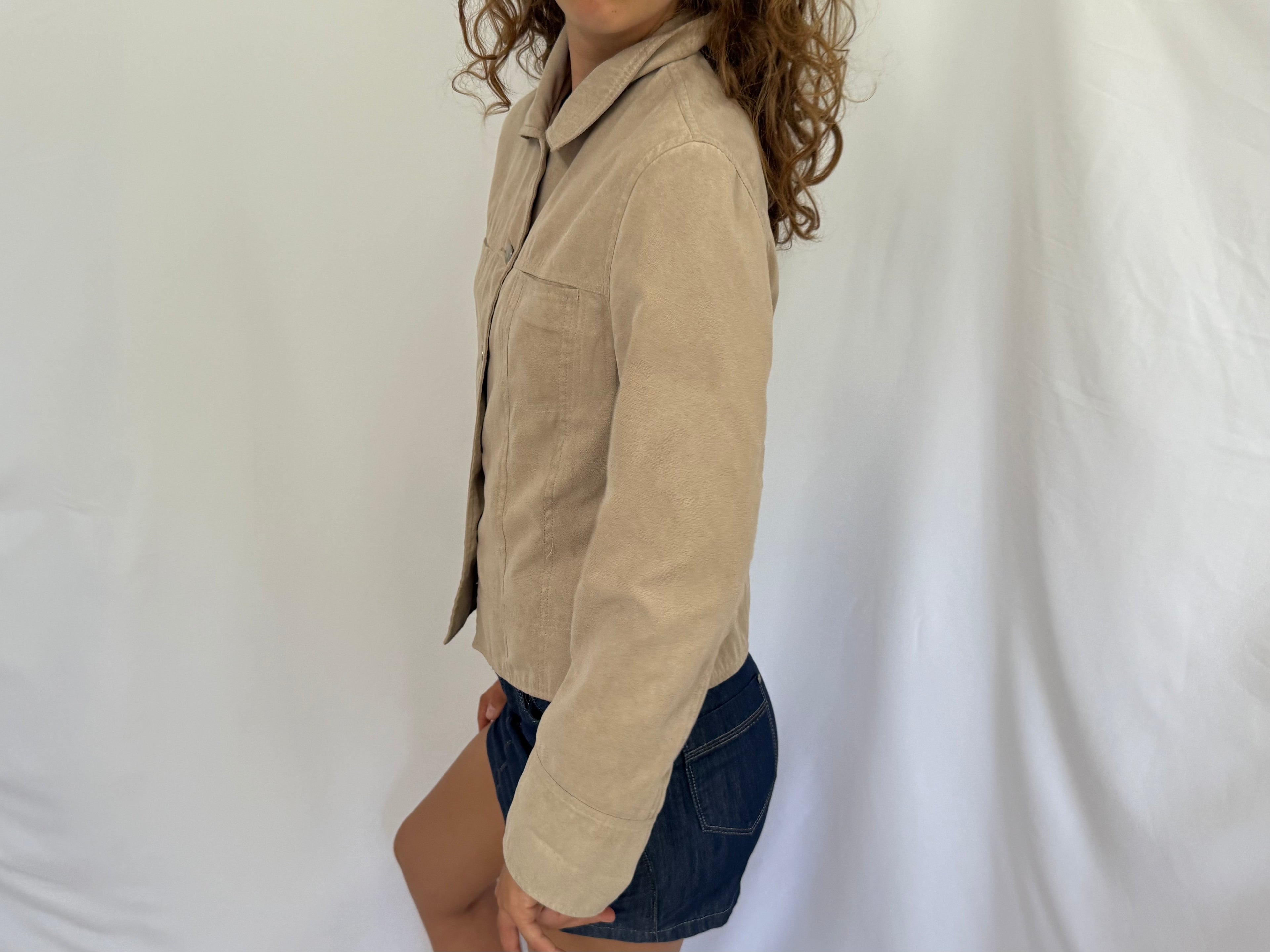 Beige overgangsjakke