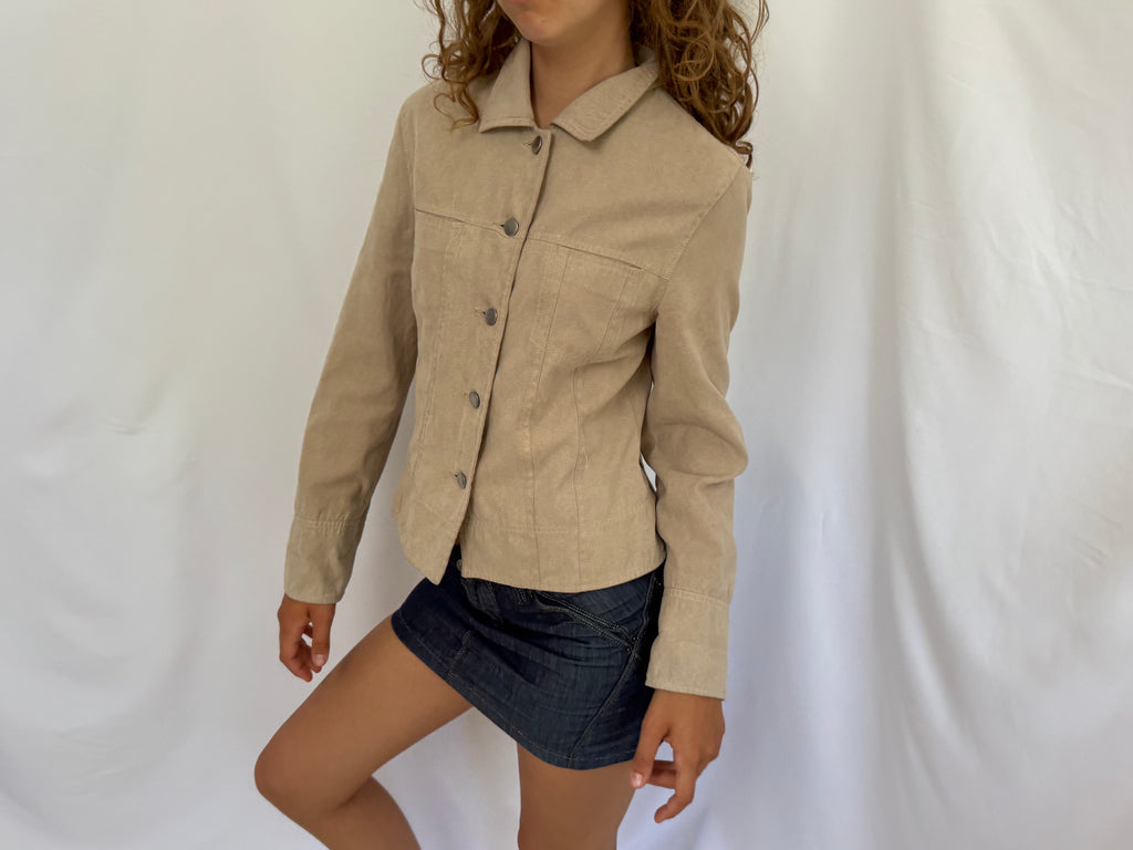 Beige overgangsjakke