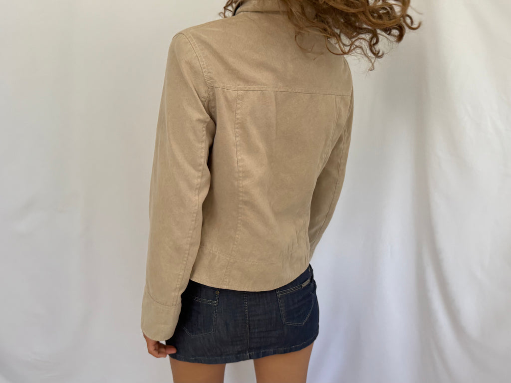 Beige overgangsjakke