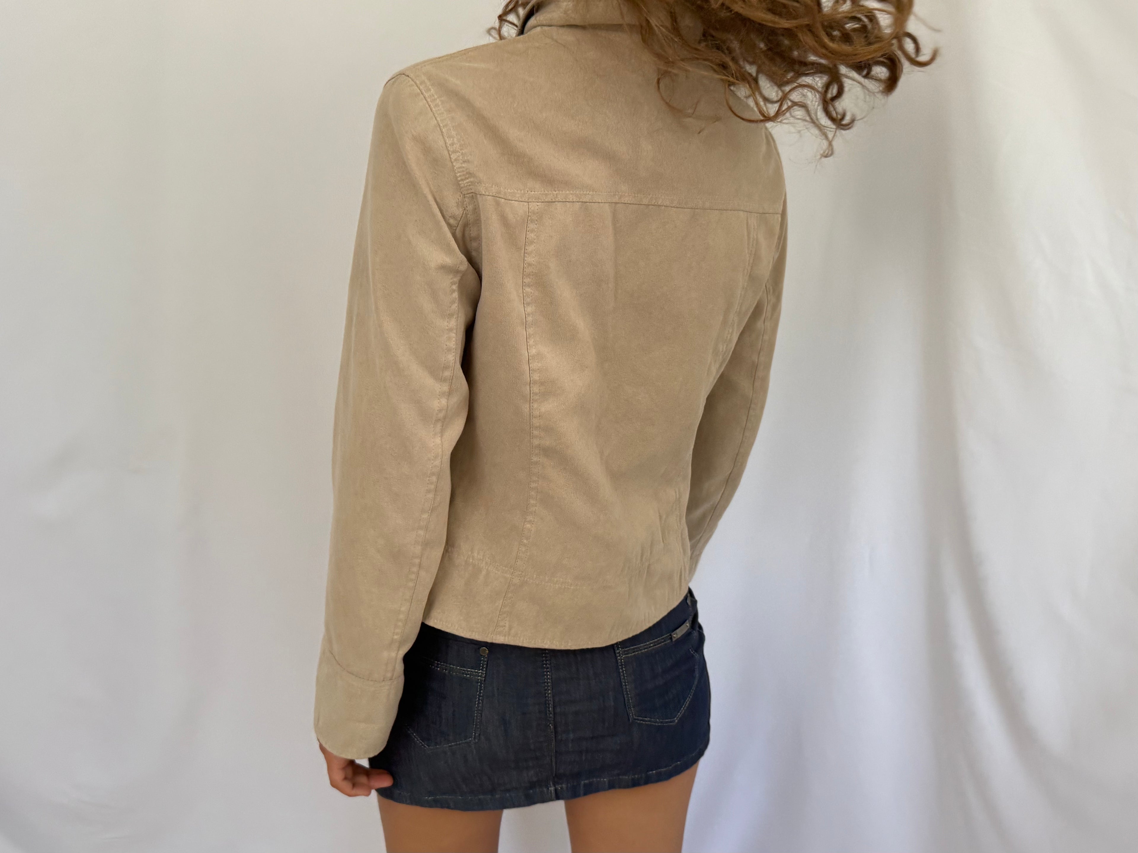 Beige overgangsjakke