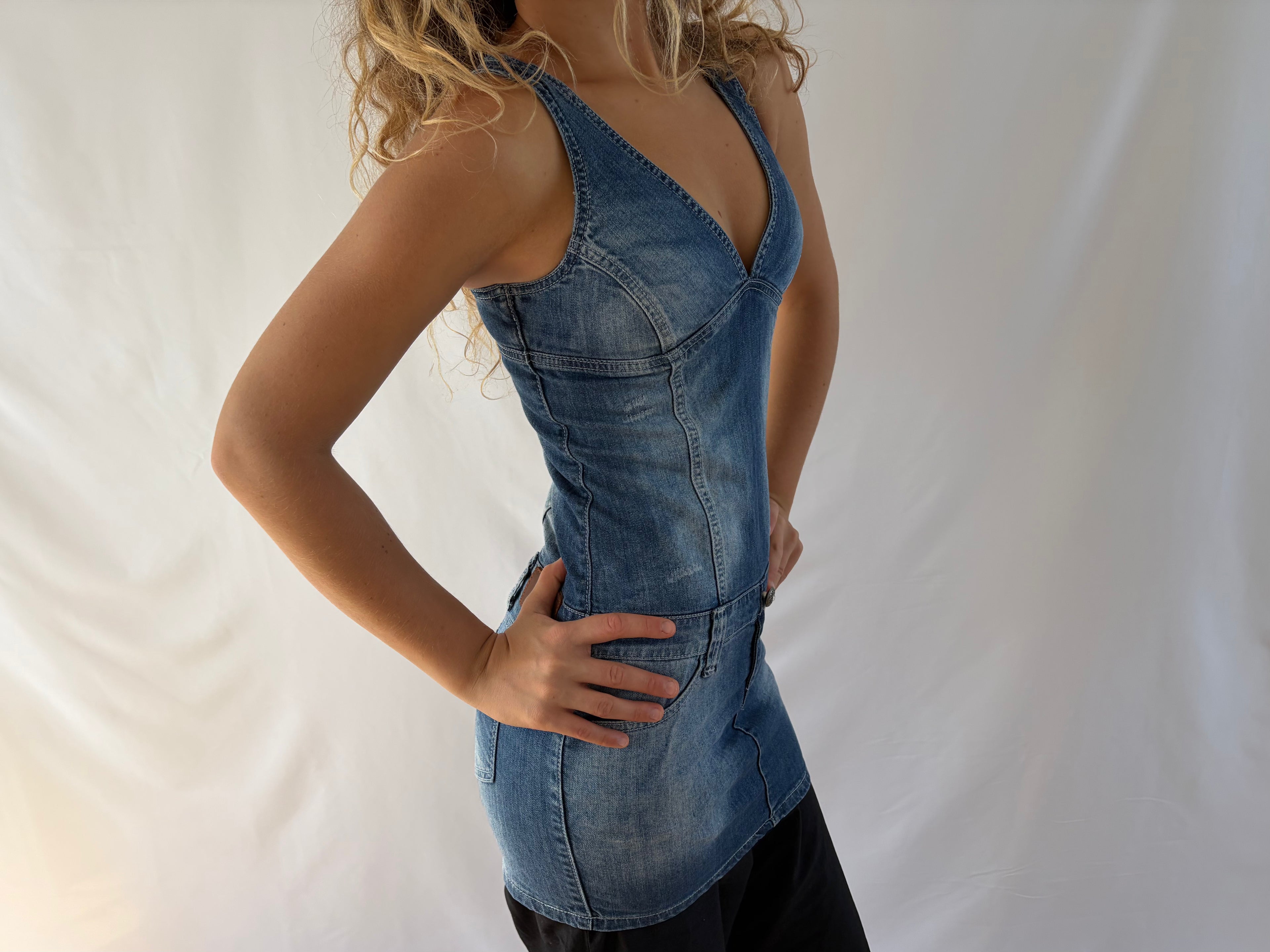 Denim minidress