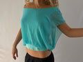 Turkis flowy off the shoulder top&nbsp;