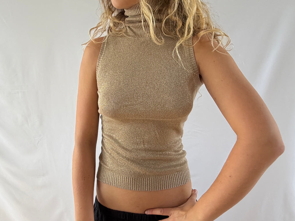 Guld turtleneck top