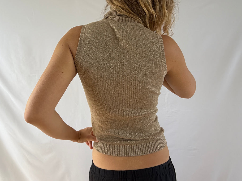 Guld turtleneck top