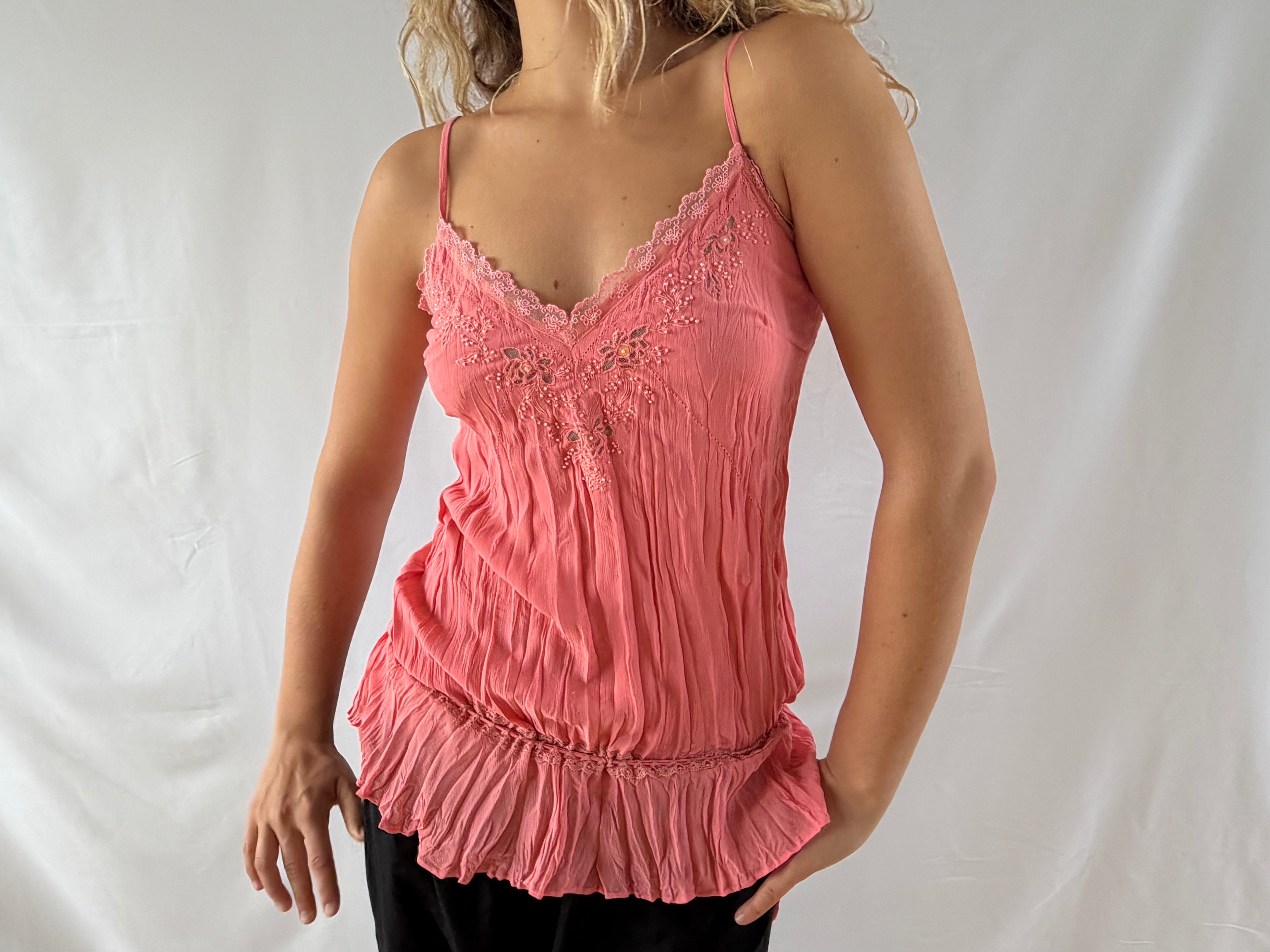 Koral / pink strop top