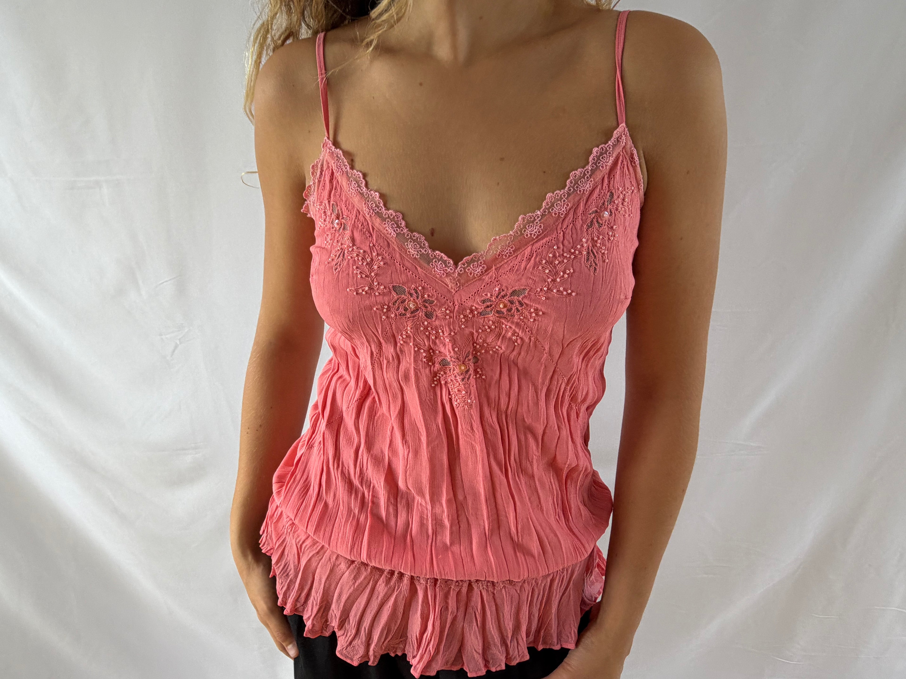 Koral / pink strop top