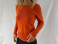 Orange off the shoulder striktrøje