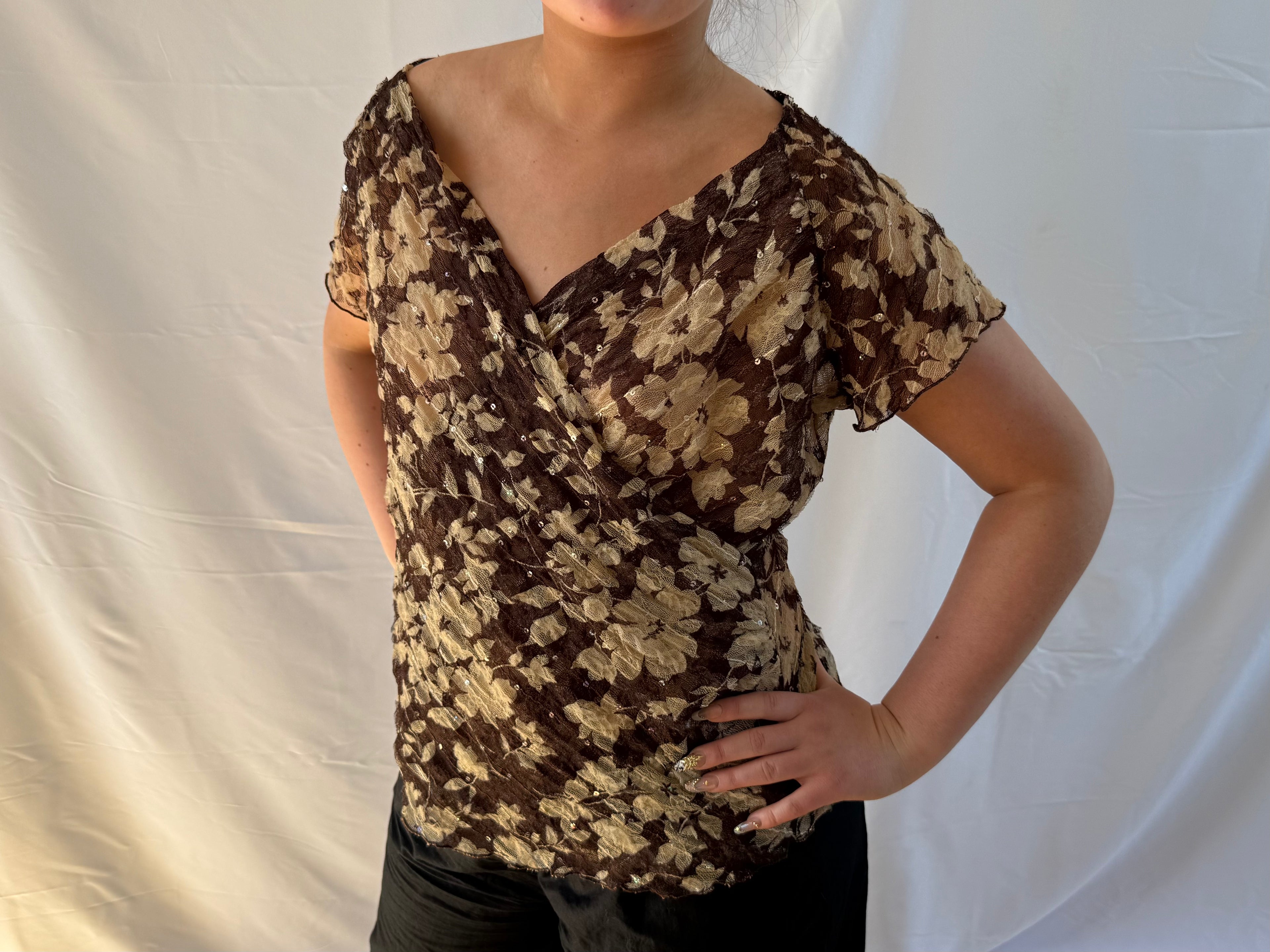 Blomstret top