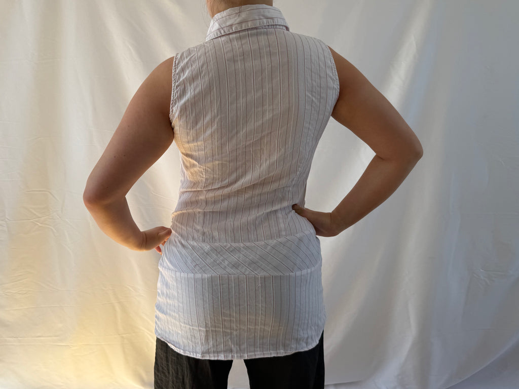Stribet ærmeløs minidress