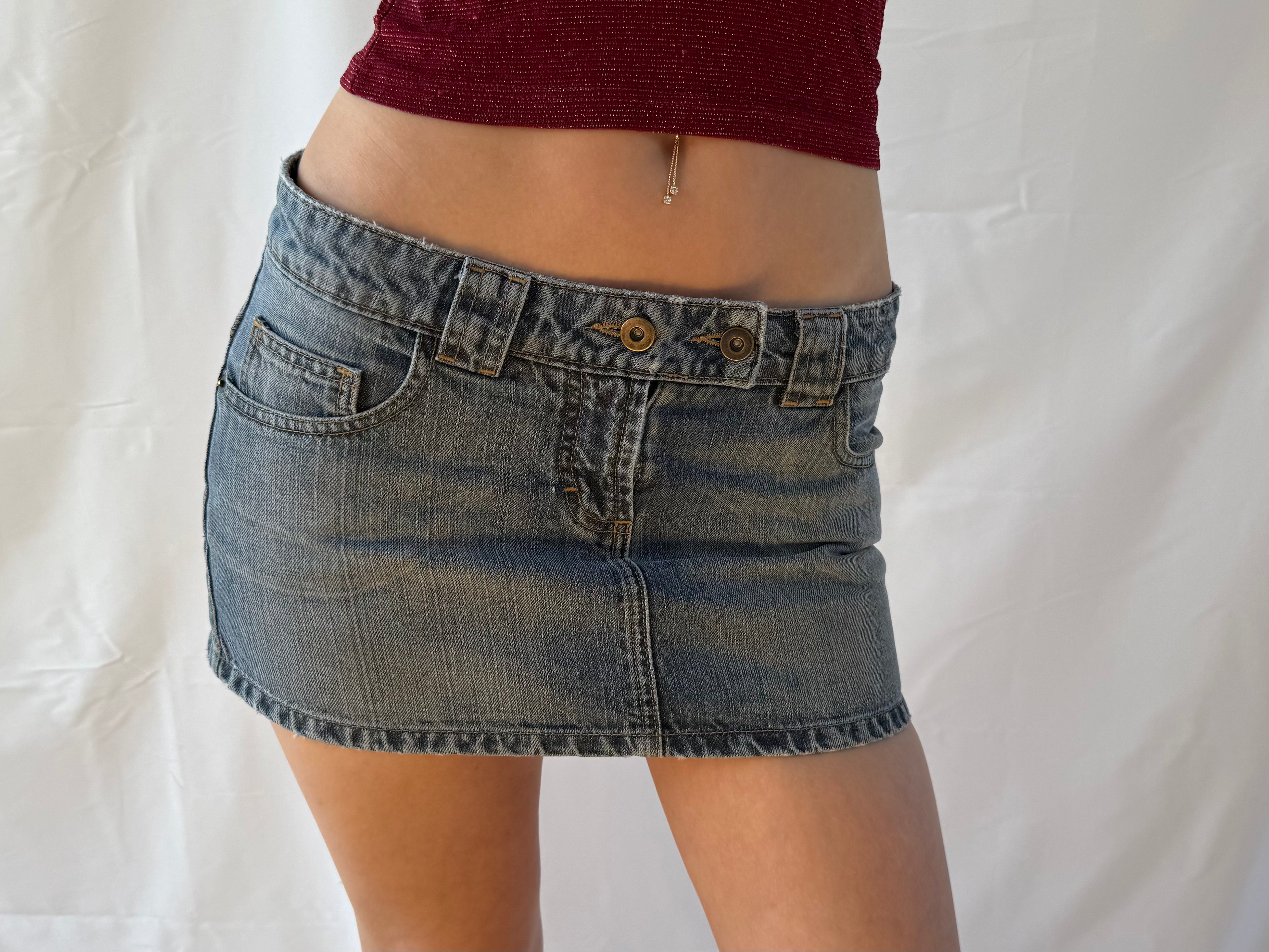 Denim miniskirt