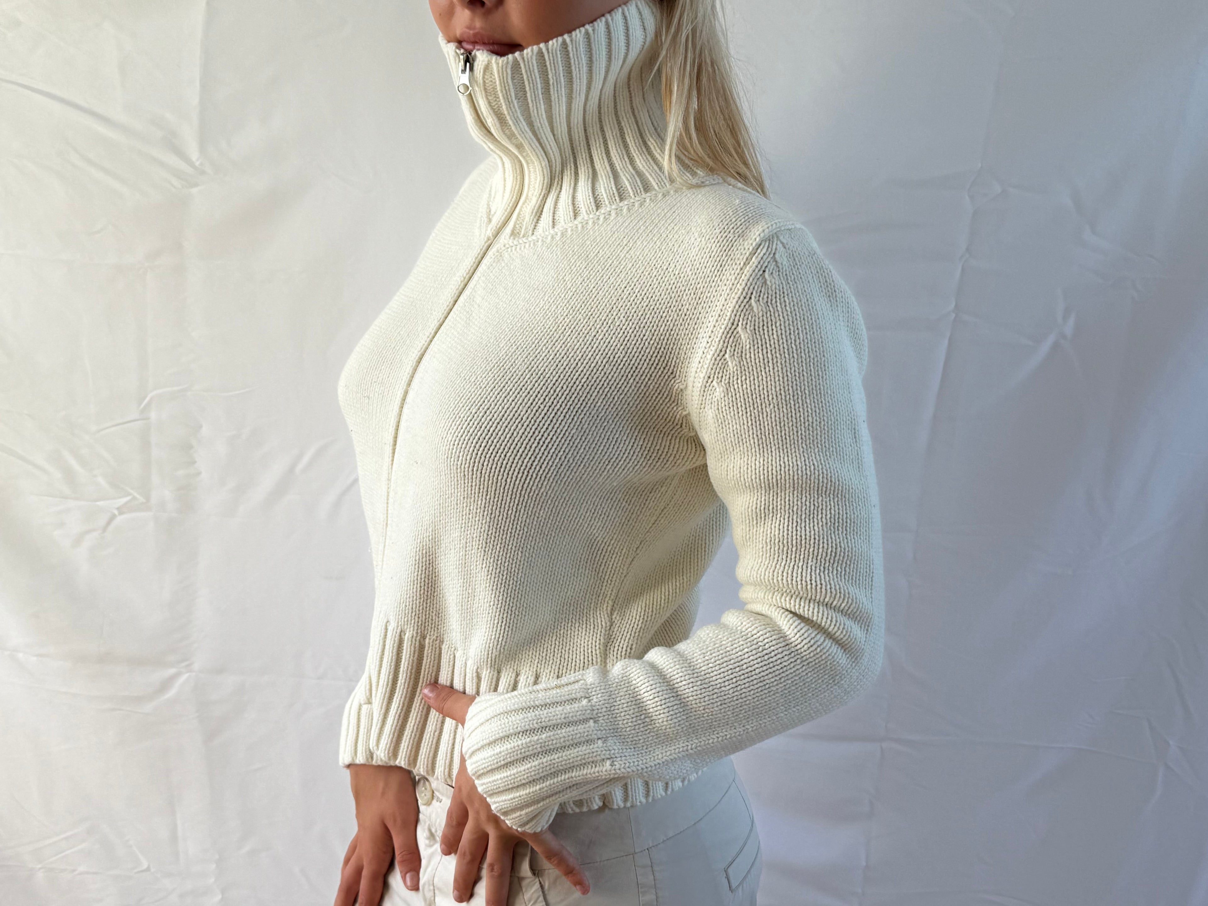 Hvid zip-up