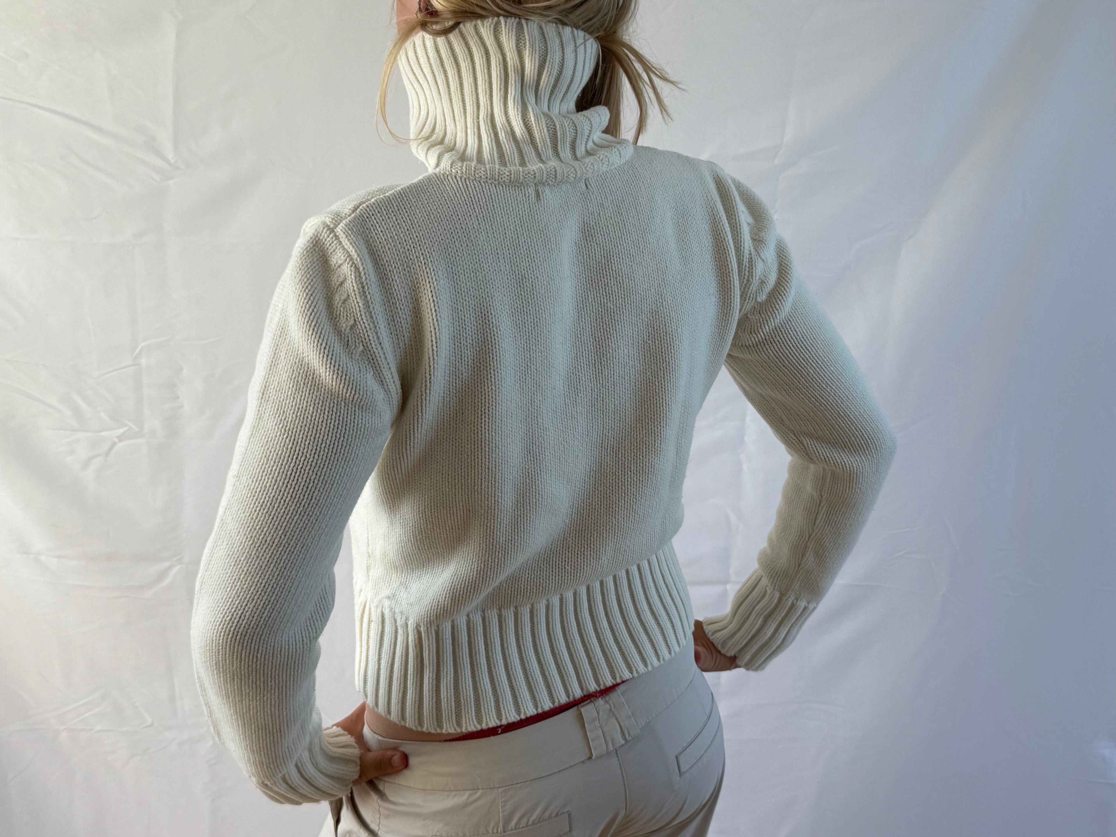 Hvid zip-up