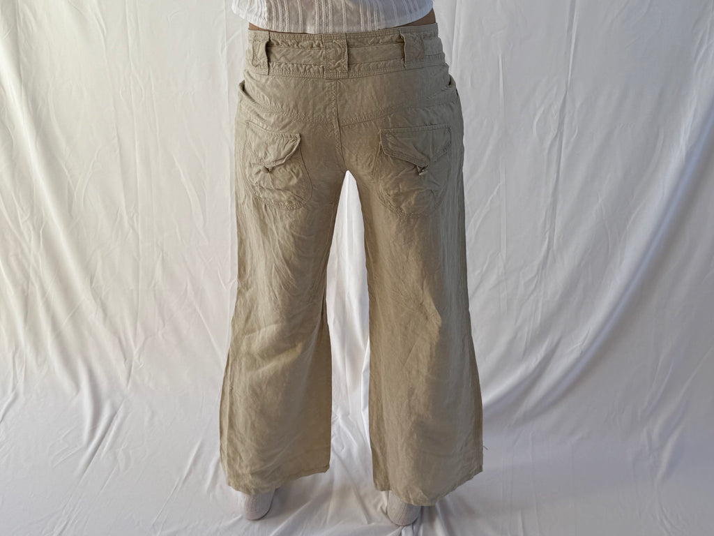 Beige hørbukser
