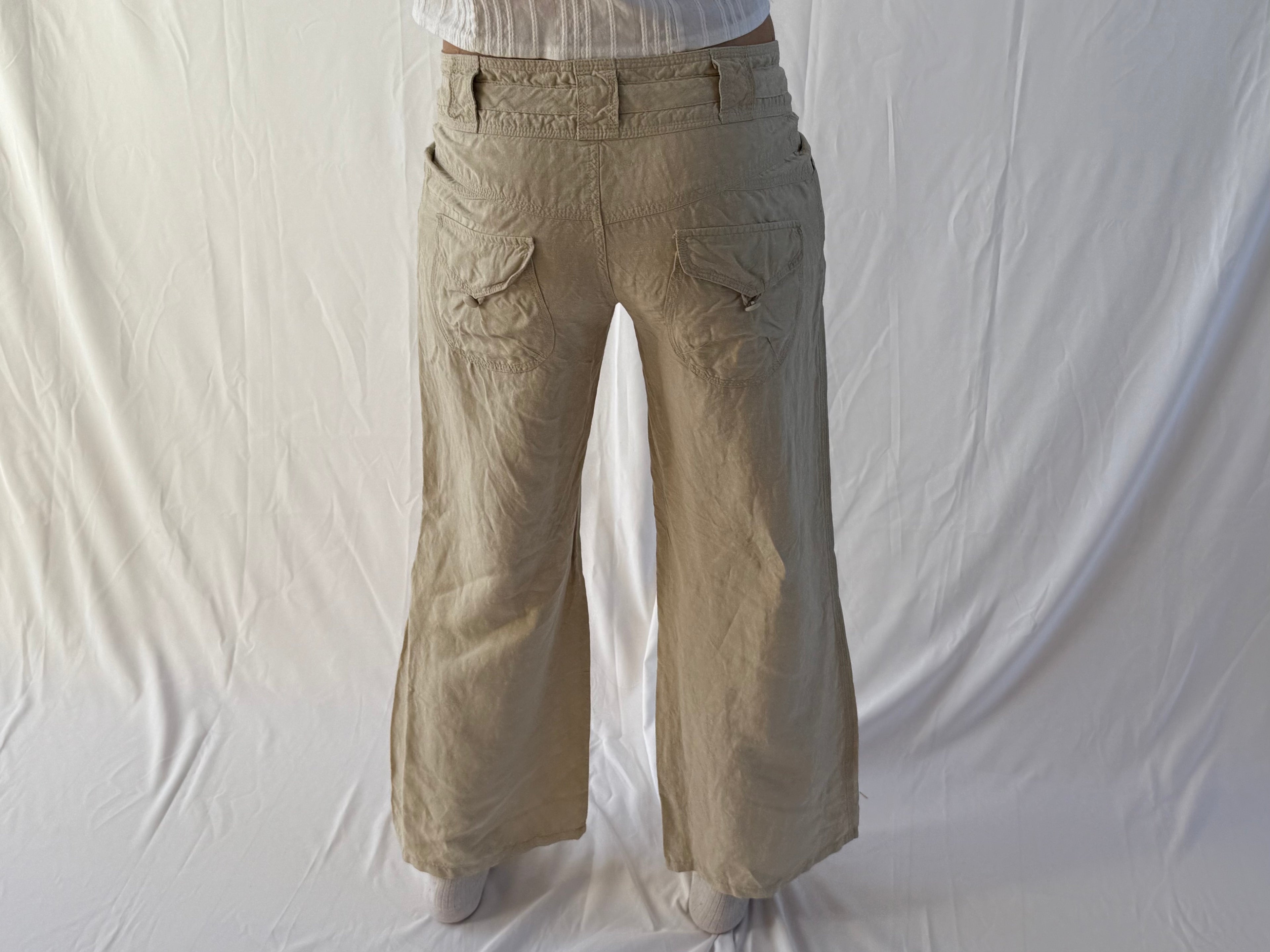 Beige hørbukser