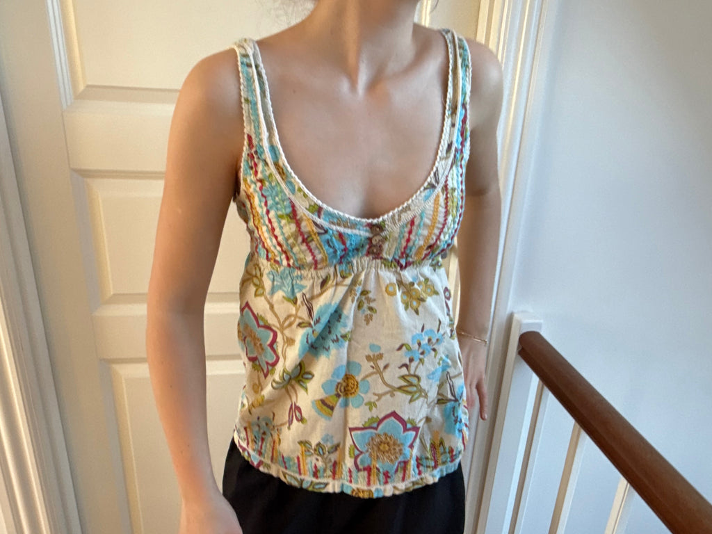 Multifarvet flowy top