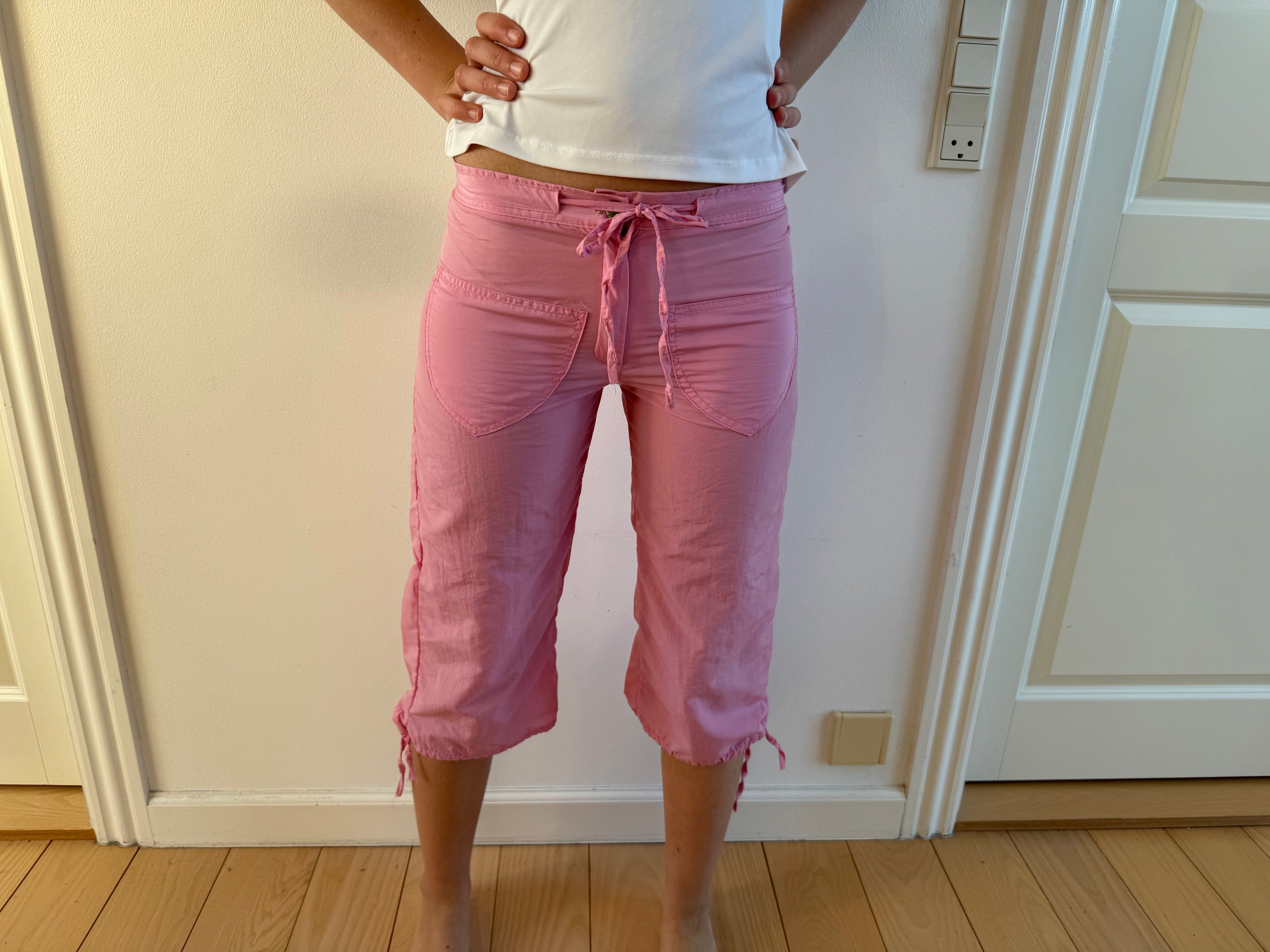 Lyserøde capris