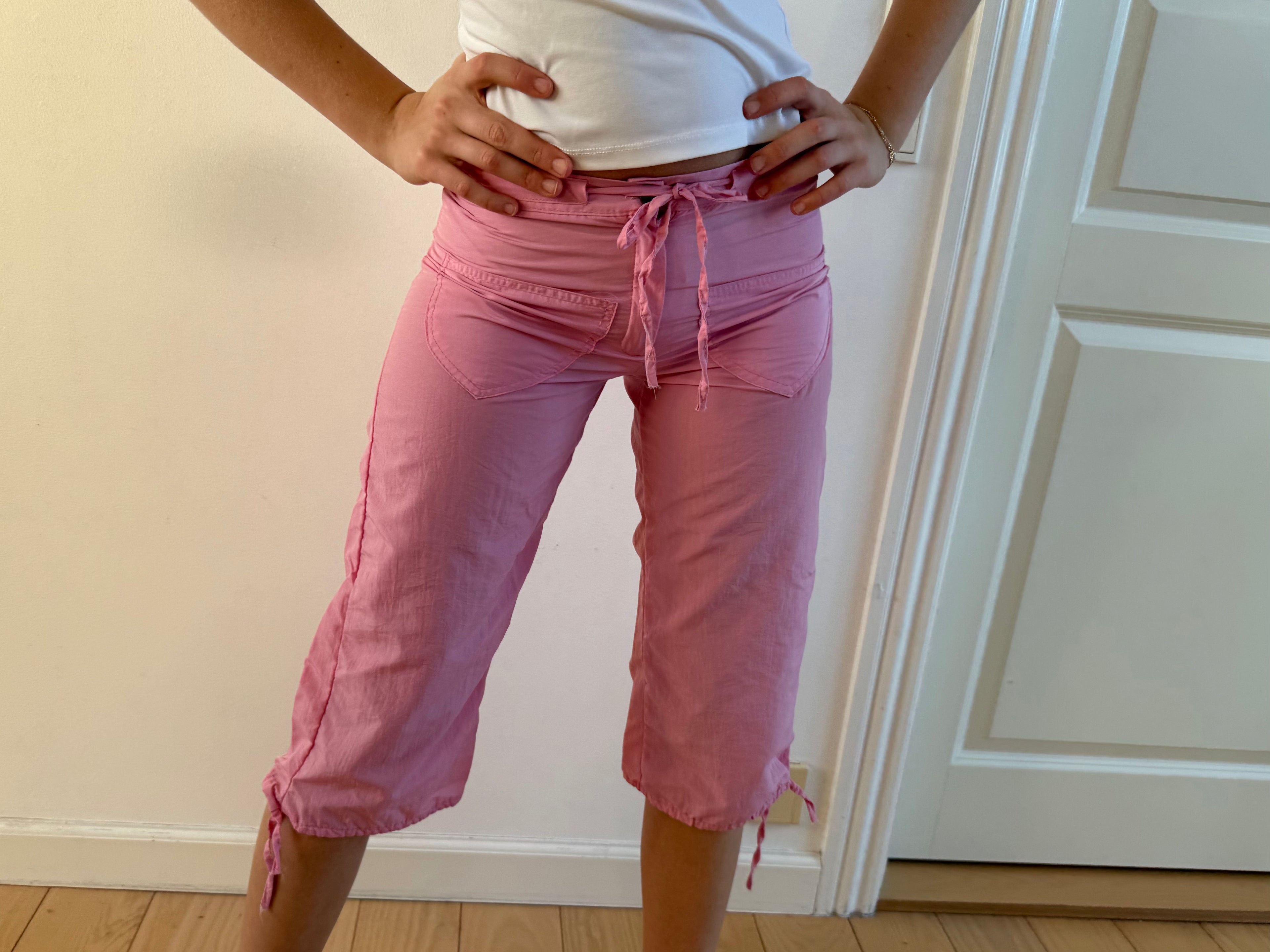 Lyserøde capris