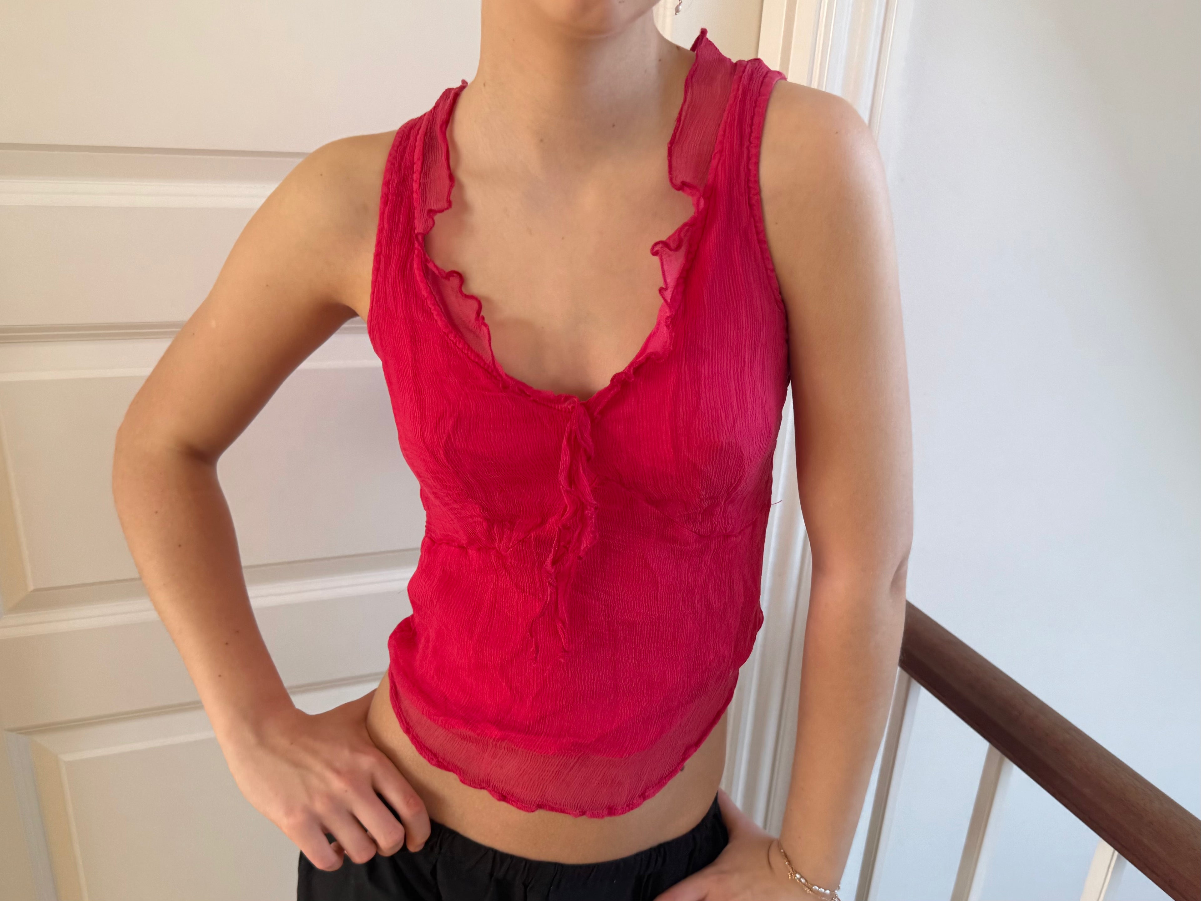Pink sæt, nederdel + top